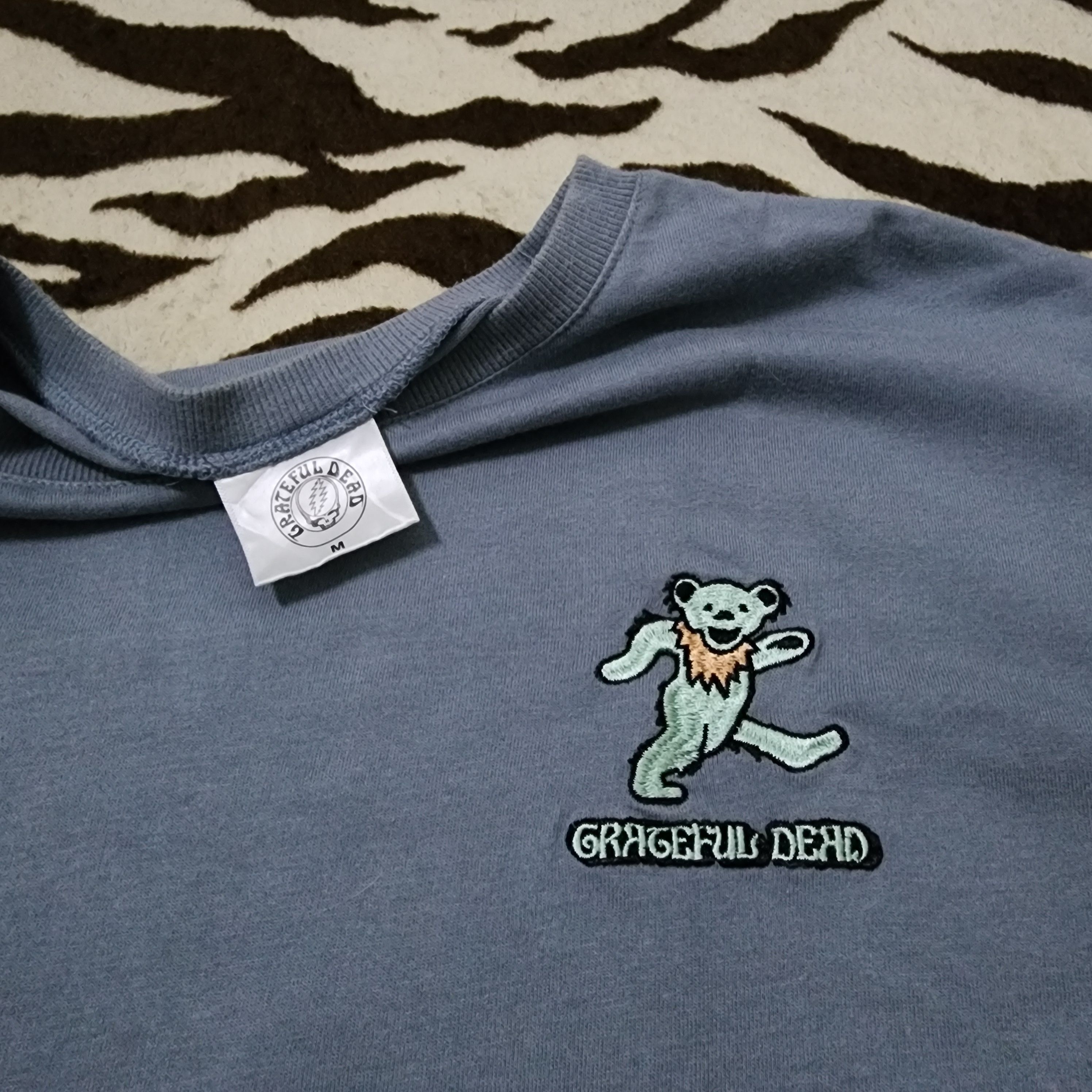 Grateful Dead Grateful Dead Dancing Bear blue cotton shirt @2021 Size US M / EU 48-50 / 2 - 5 Thumbnail