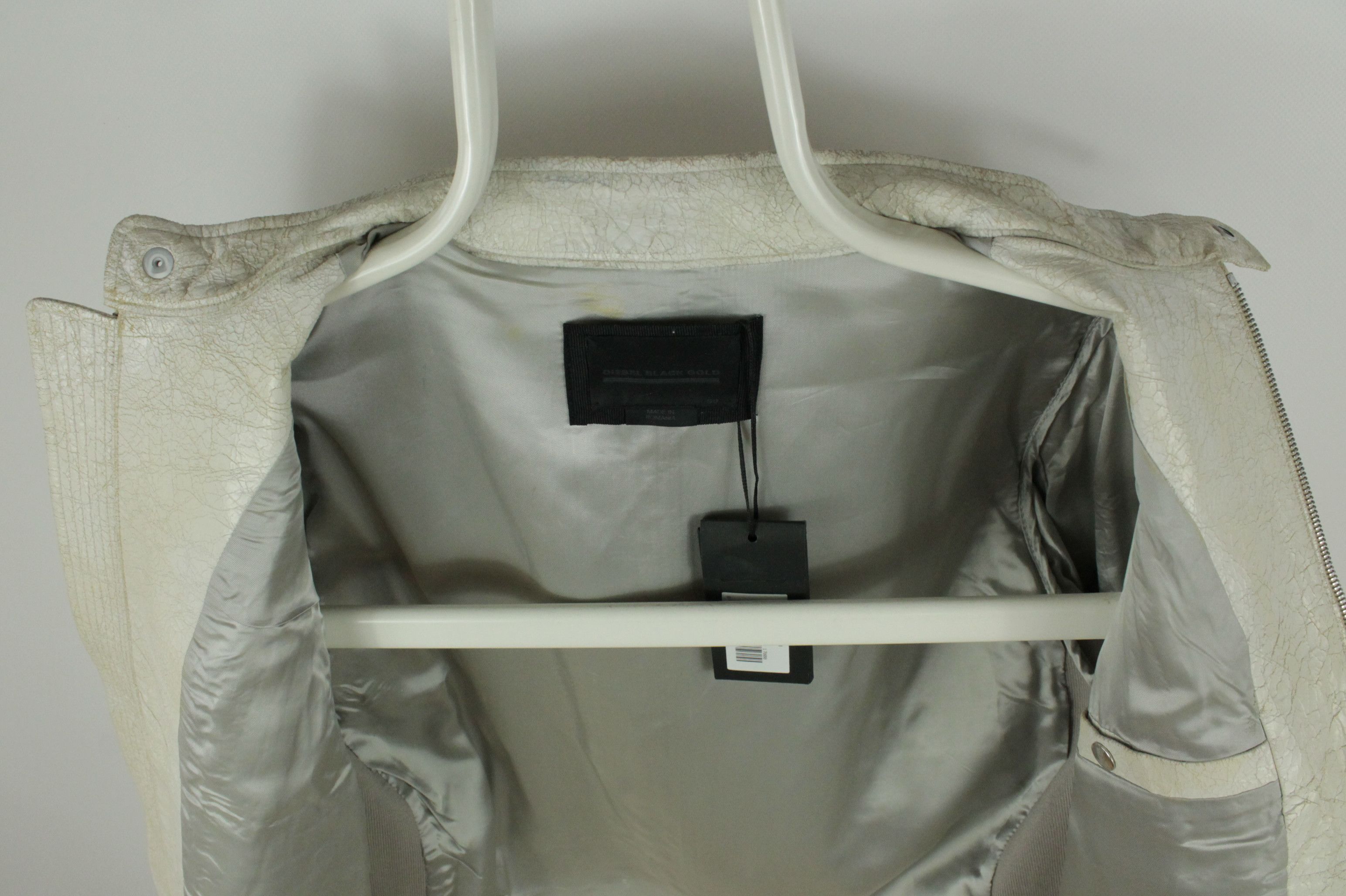 Diesel Diesel Black Gold Suede Leather Vintage Effect Chrome Jacket Size US M / EU 48-50 / 2 - 16 Thumbnail