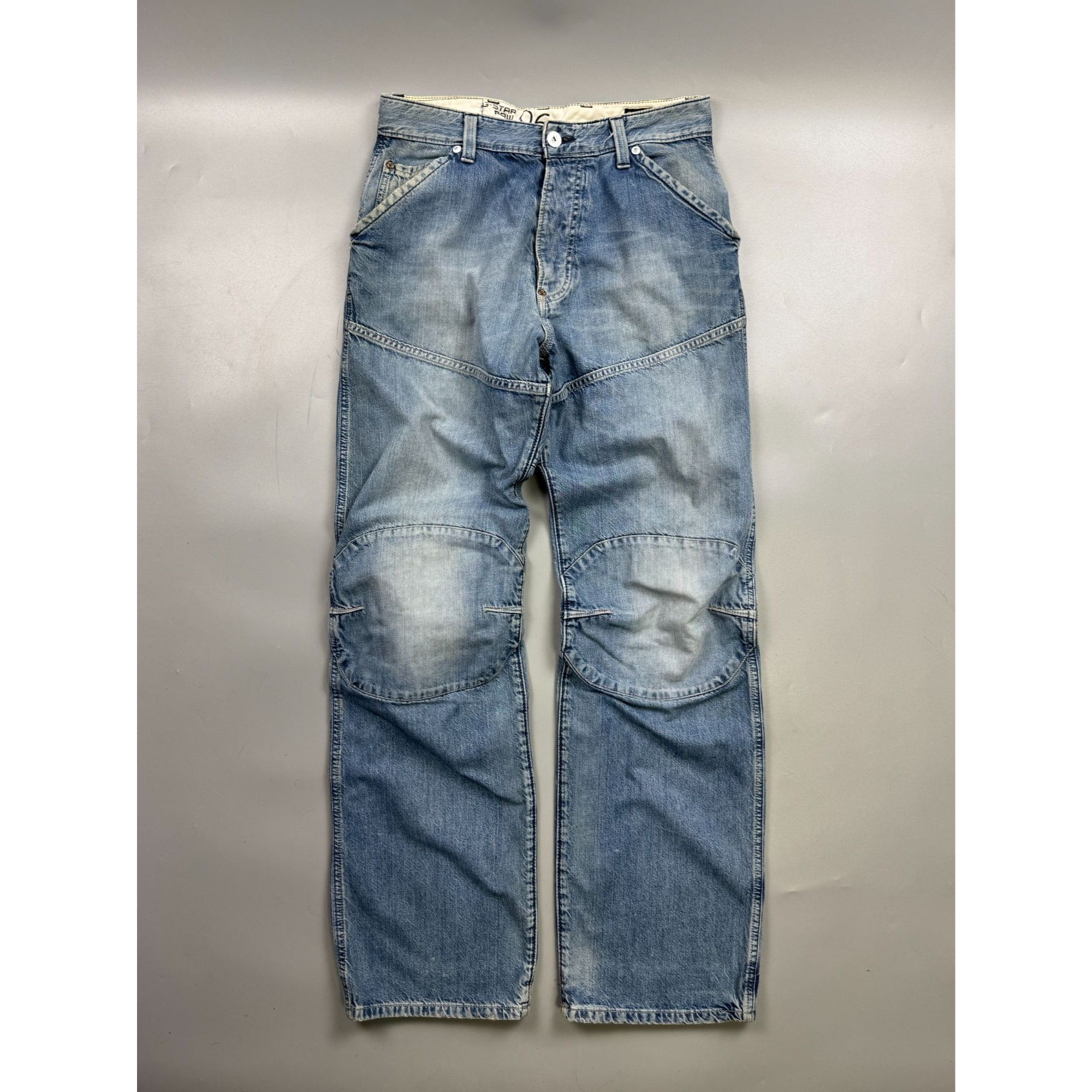 G-Star G-Star Raw Light Wash Denim Jeans Pants (Y1241) Size US 32 / EU 48 - 1 Thumbnail