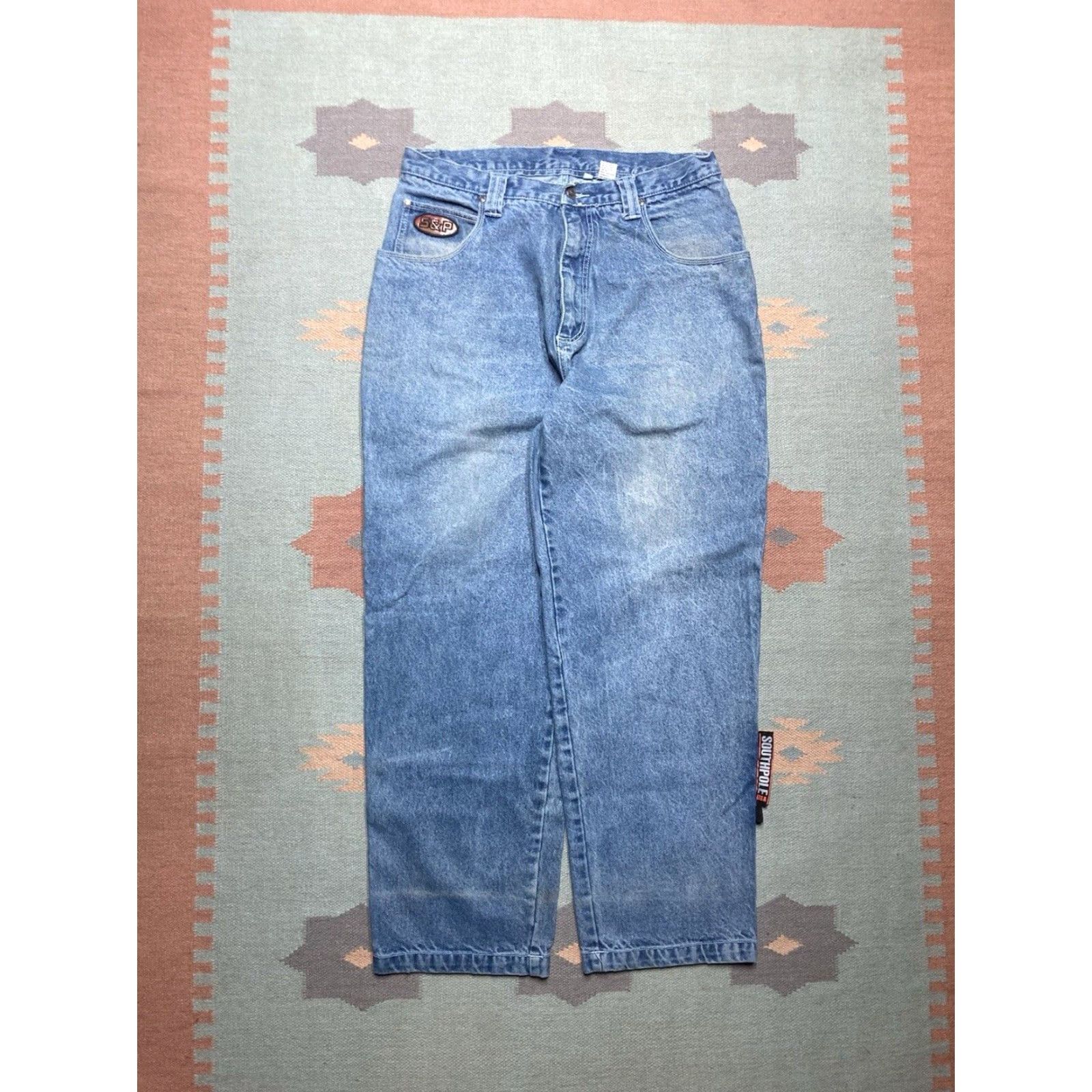 Southpole VINTAGE Southpole Jeans Baggy Hip Hop 35x32 Men Blue 90s JNCO Style Carpenter Skater Inseam 32 Mens Size US 35 - 5 Thumbnail