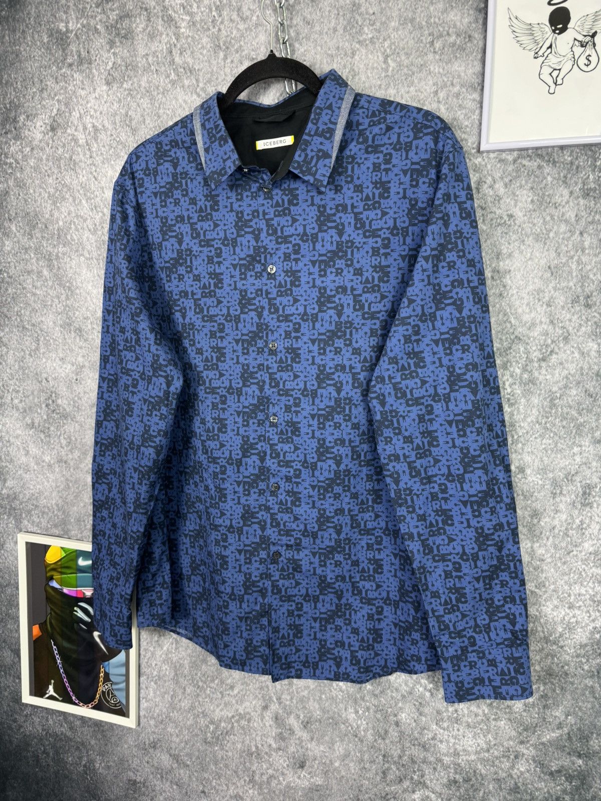 Iceberg Shirt Iceberg men’s size L old money luxury denim multi logo Size US L / EU 52-54 / 3 - 3 Thumbnail