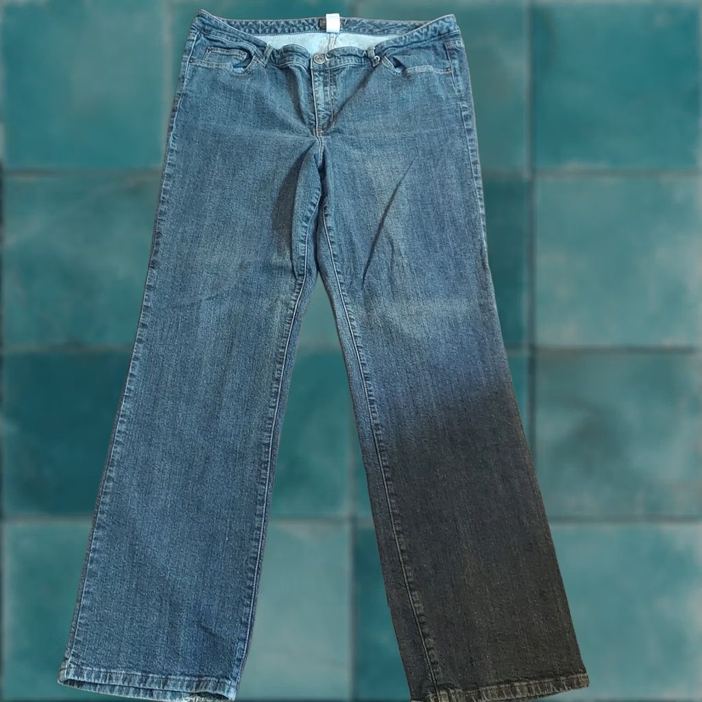 Denime Venezia Jeans Bootcut Denim Blue Stretch Womens Size 5 Tall High Rise Buttons Zipper Hipster Winter Spring Summer Fall Fashion B492 Size 27" / US 4 / IT 40 - 1 Thumbnail