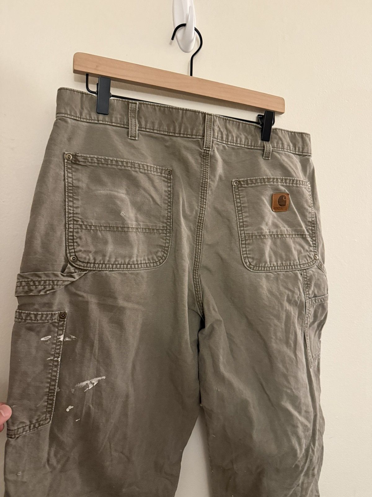 Carhartt Vintage Thrashed Faded Carhartt Double Knee Olive 4gseller Size US 32 / EU 48 - 5 Thumbnail