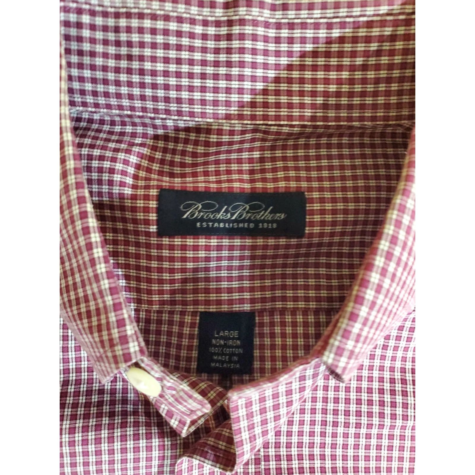 Brooks Brothers Brooks Brothers Button-Down Long Sleeve Shirt Red Plaid Mens Large Size US L / EU 52-54 / 3 - 3 Thumbnail