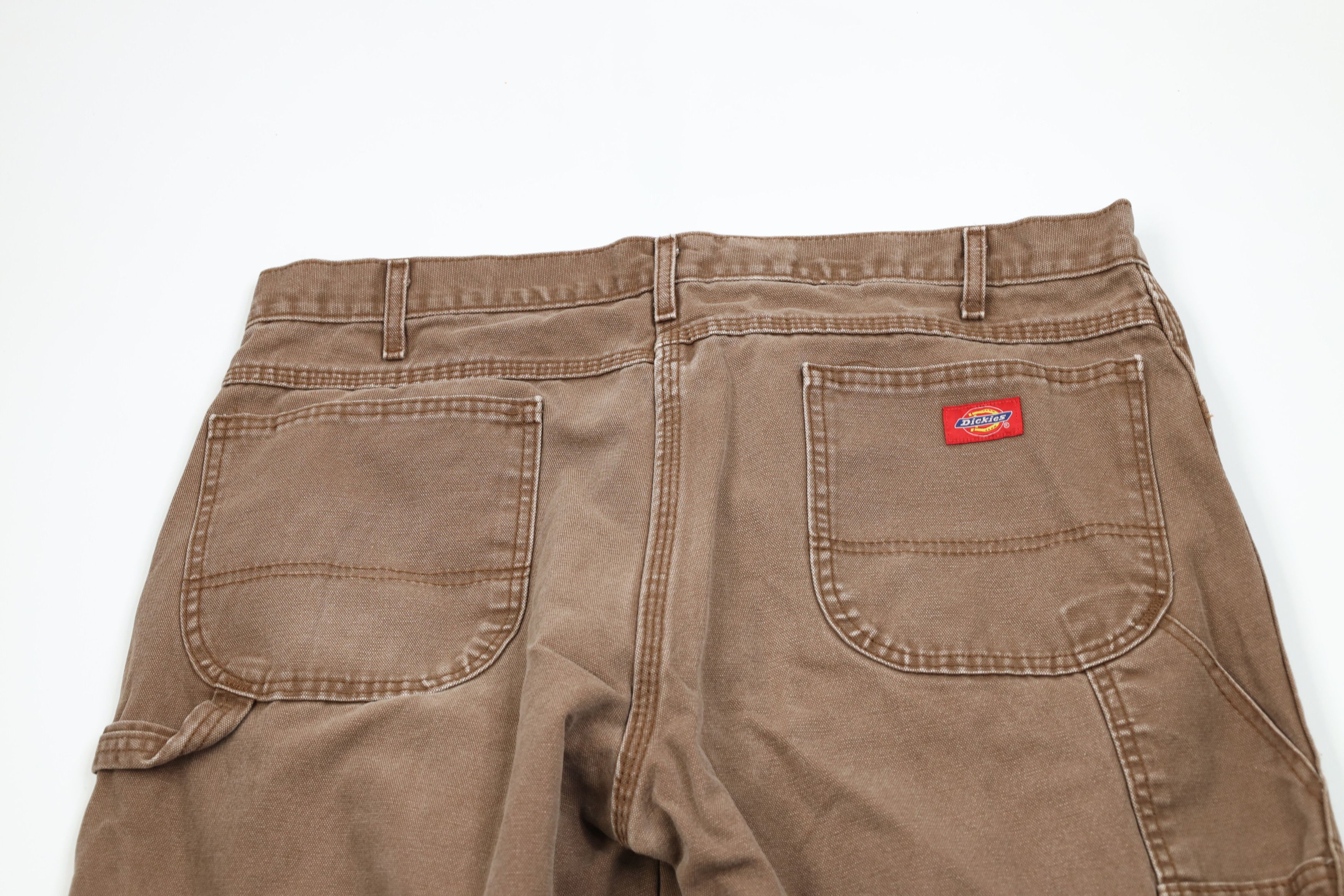 Dickies Vintage Y2K Dickies Wide Leg Dungaree Pants Brown Cotton Size US 38 / EU 54 - 10 Thumbnail