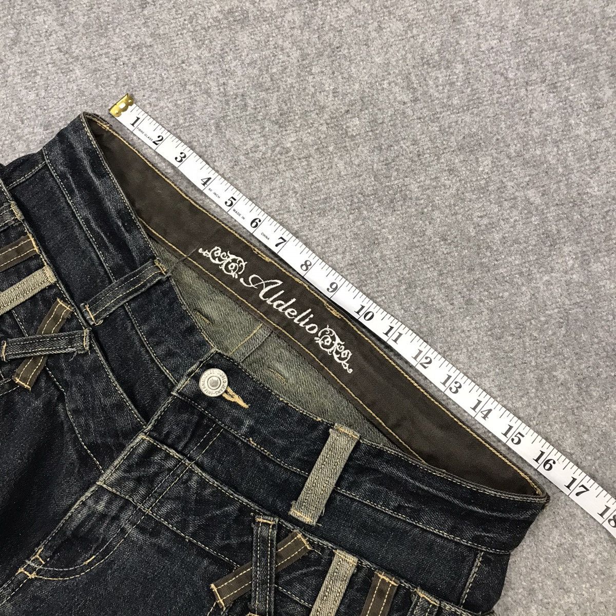 If Six Was Nine × Japanese Brand × Le Grande Bleu (L.G.B.) DOUBLE WAIST JAPANESE STYLE ALDELIO DENIM PANTS Size US 32 / EU 48 - 13 Thumbnail