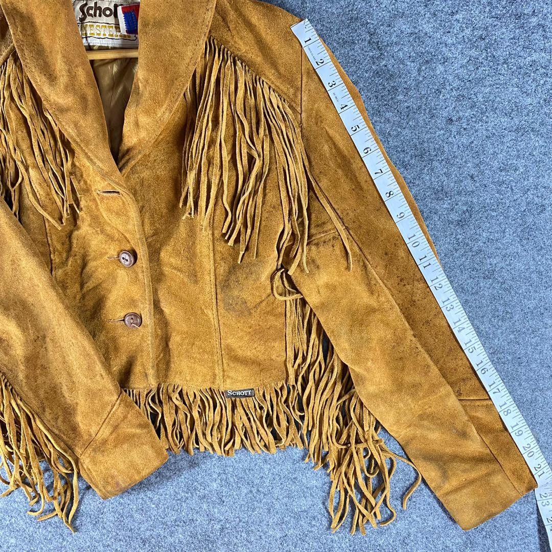 Schott Vintage 80s Schott Western Leather Motorcycles Jacket Size US M / EU 48-50 / 2 - 12 Thumbnail