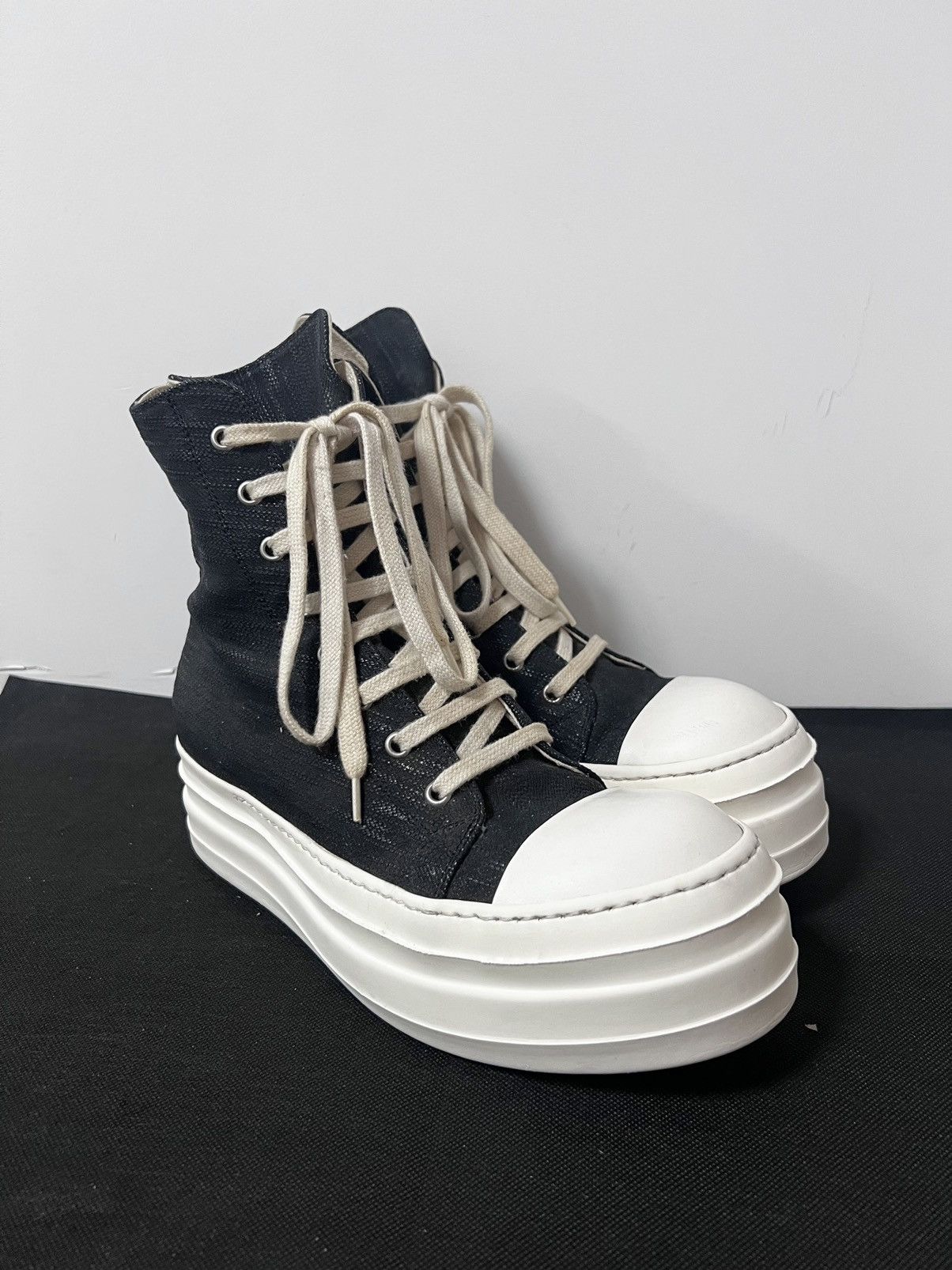 Rick Owens Drkshdw Rick owens drkshdw double bumper ramones sz40.5 Size US 7.5 / EU 40-41 - 5 Thumbnail
