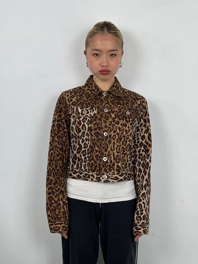 Dolce & Gabbana 2000s Dolce & Gabbana Leopard Print Denim Jacket Size S / US 4 / IT 40 - 2 Thumbnail