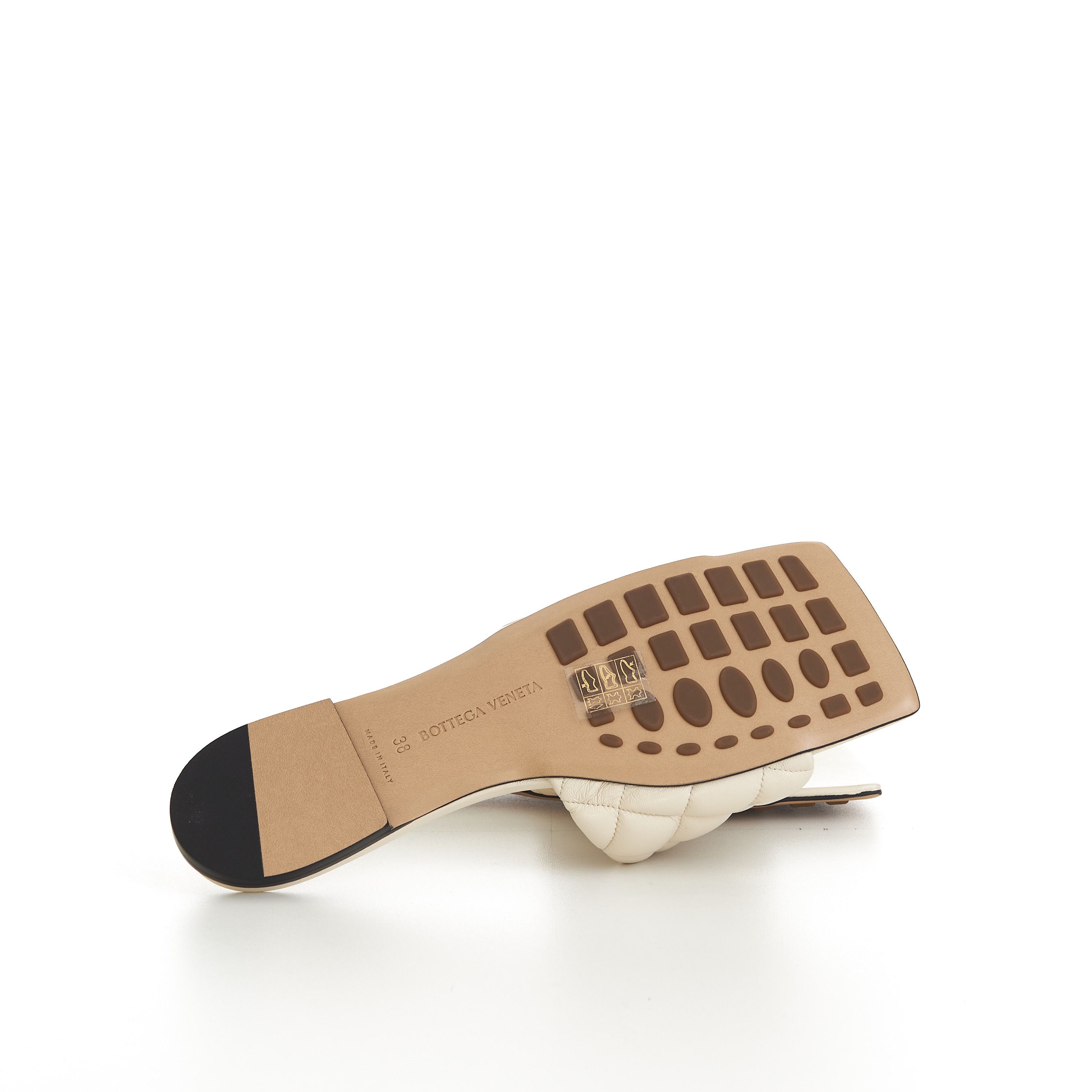 Bottega Veneta Quilted Padded Flat Sandals In Sea Salt Leather Size US 11 / IT 41 - 10 Thumbnail