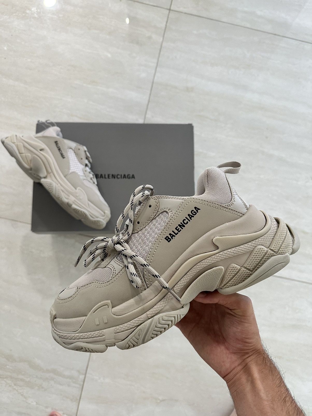 Balenciaga triple s all grey best sale