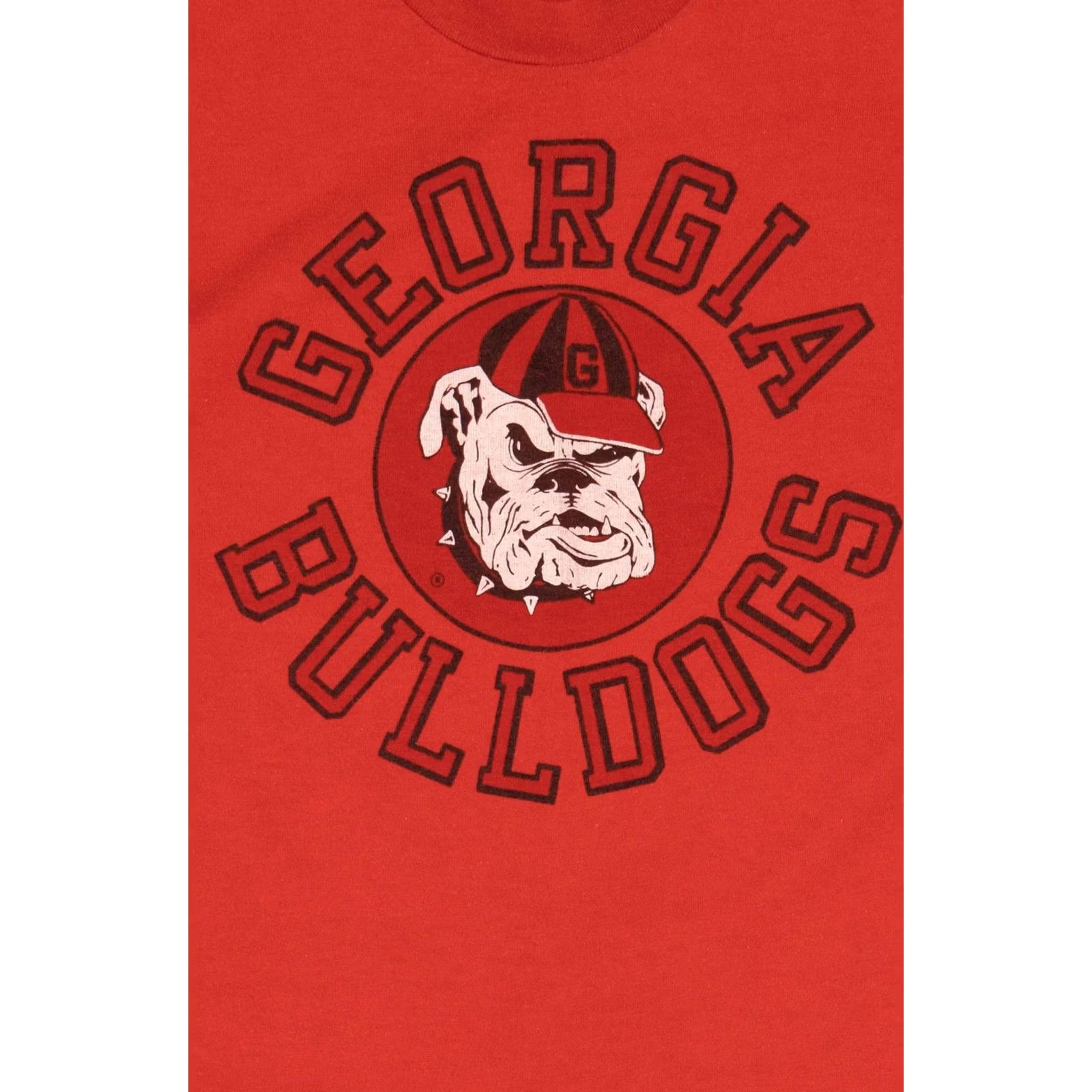 Vintage VINTAGE Red University Of Georgia Bulldogs T-Shirt 1980s Unisex Adults Medium Short Sleeve Cotton / Polyester Dirt Shirts Mens Womens Boys Girls Size US M / EU 48-50 / 2 - 2 Thumbnail