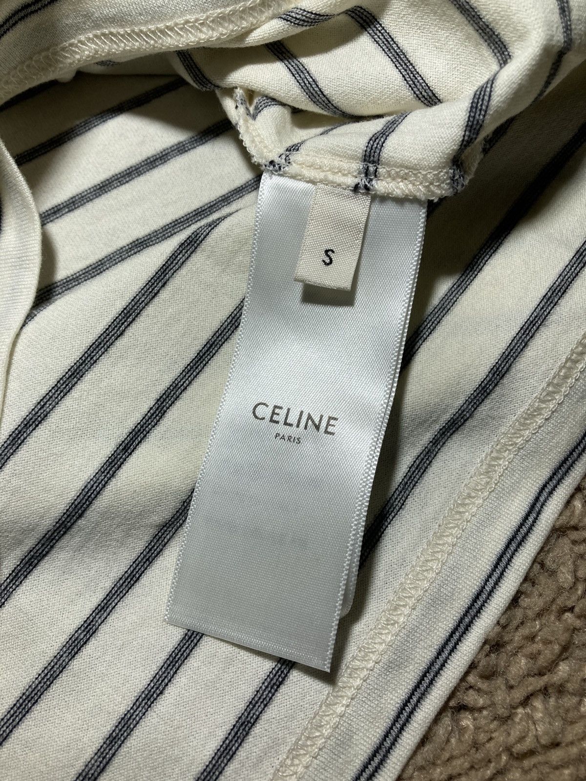 Celine SS20 Celine Striped Tank Top Triomphe Logo 2020 Hedi 70s Size US S / EU 44-46 / 1 - 5 Thumbnail