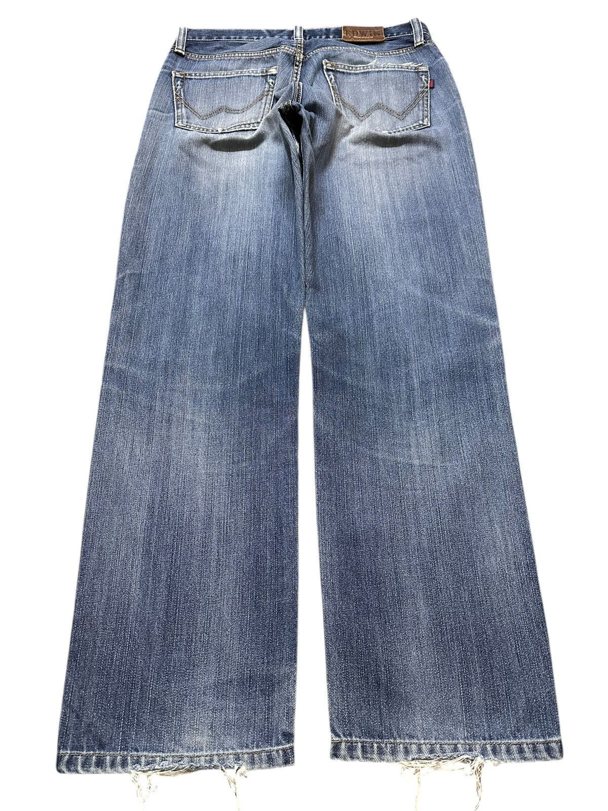 Edwin Vintage Edwin 404 Faded Wash Distressed Style Loose Jeans Size US 31 - 2 Thumbnail