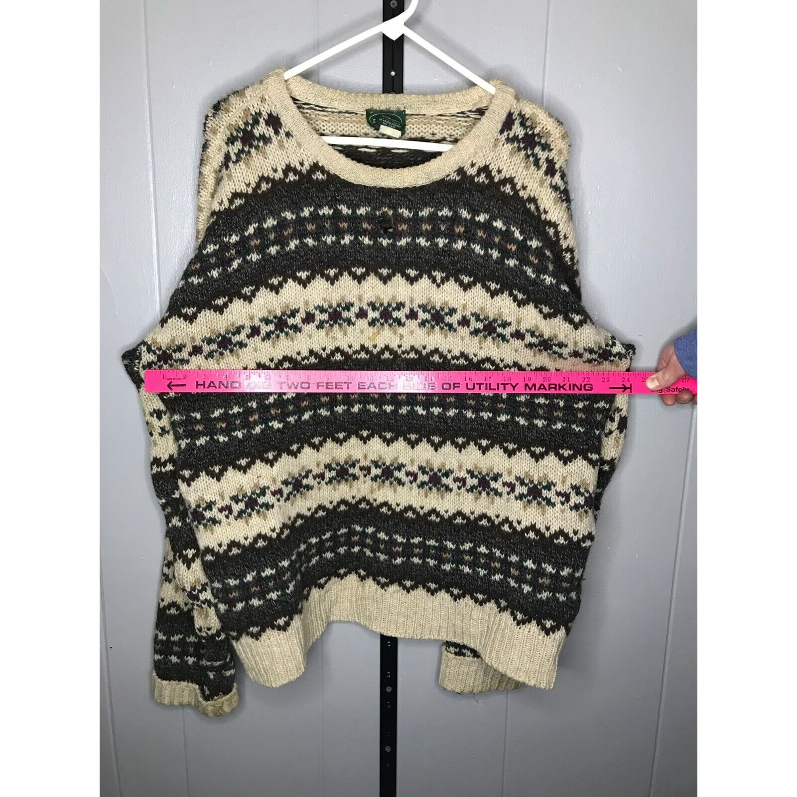 Izod Vintage Izod Sweater Mens XL Geometric Knit Virgin Wool Gran Size US XL / EU 56 / 4 - 6 Thumbnail