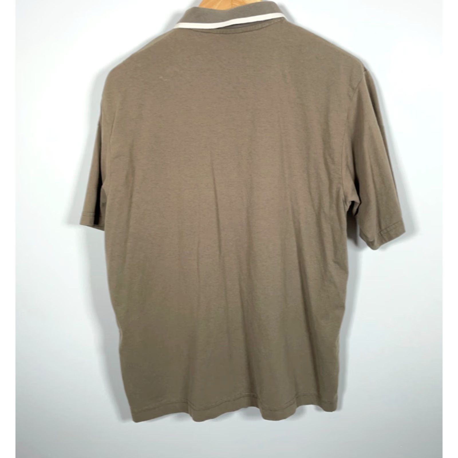 Vintage VINTAGE Utility Button-Up Short Sleeve Shirt Adult Large Green White Knit Front 90s Dad Retro Tony Soprano Style Mens Shirt Size US L / EU 52-54 / 3 - 2 Thumbnail