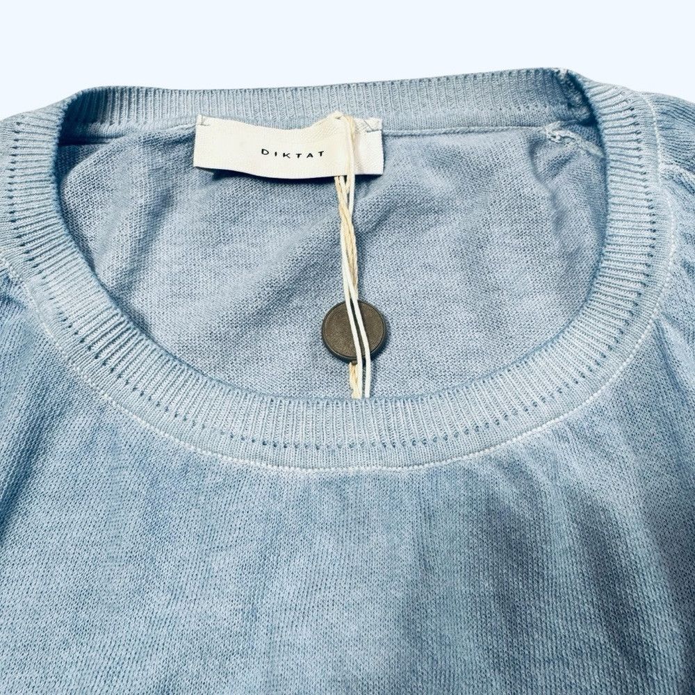 Other NWT New Diktat Sky Blue Knit Short Sleeve Cotton Top Made I Size US XL / EU 56 / 4 - 8 Thumbnail