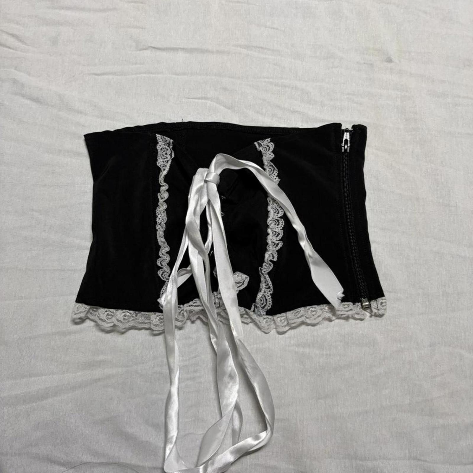Other Vintage black and white lace corset Size ONE SIZE - 2 Thumbnail