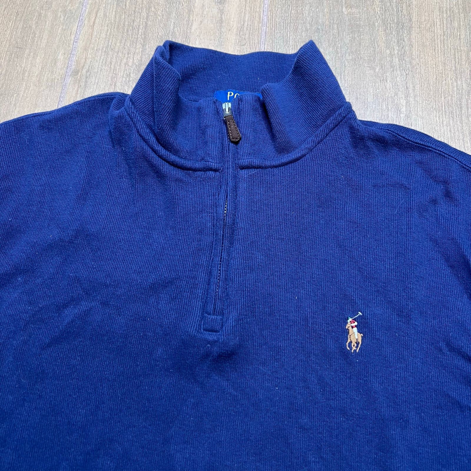 Polo Ralph Lauren Polo Ralph Lauren Men's Sz L Estate-Rib Cotton Quarter-Zip Size US L / EU 52-54 / 3 - 2 Thumbnail
