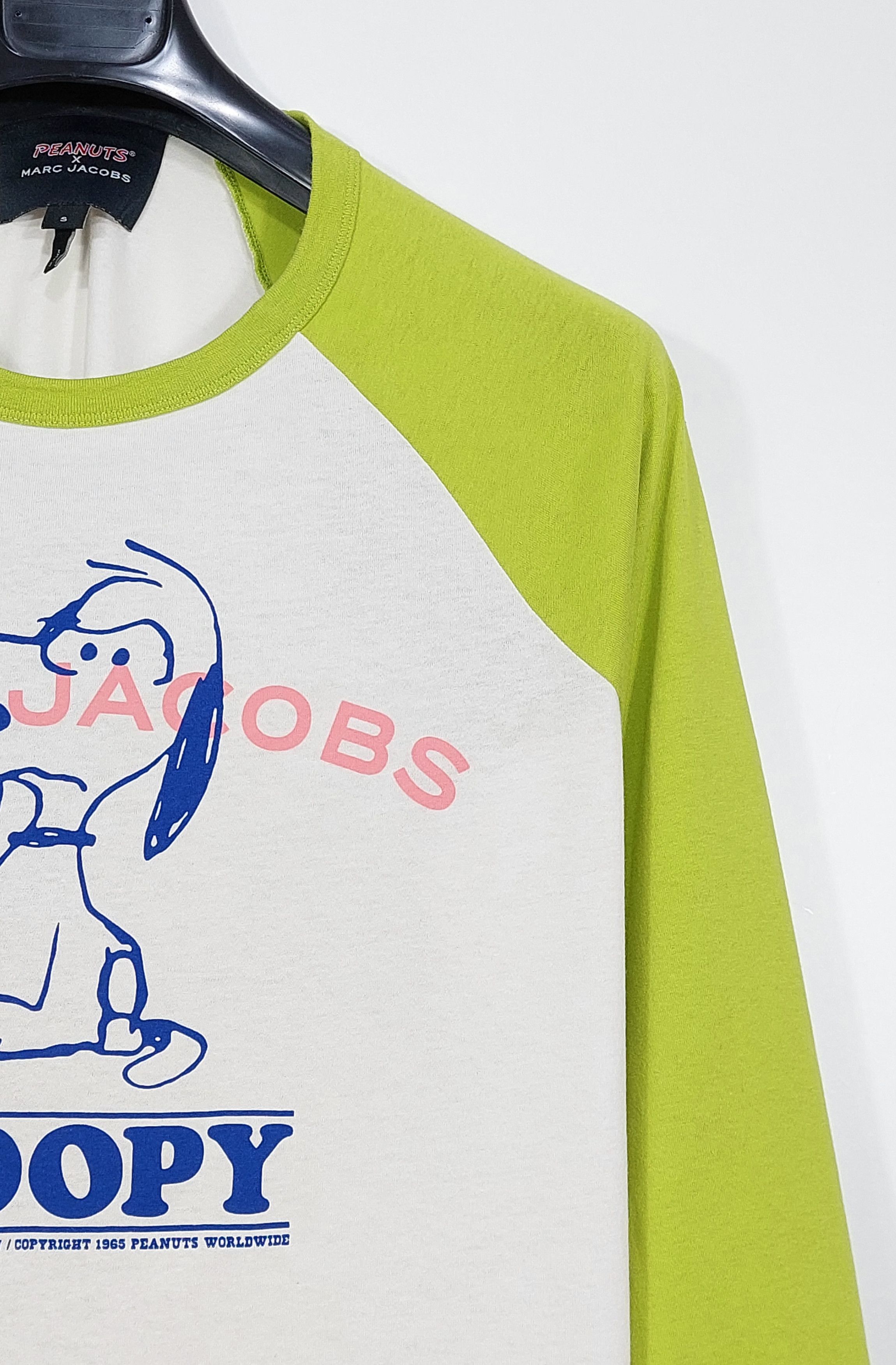 Marc Jacobs x PEANUTS raglan print cotton LS tshirt - white / green S Size US S / EU 44-46 / 1 - 4 Thumbnail