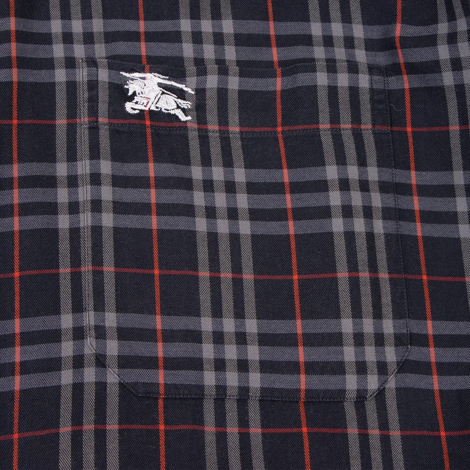 Burberry Cotton Button-Down Check Shirt in Navy Gray Red Size 41 Size US M / EU 48-50 / 2 - 6 Thumbnail