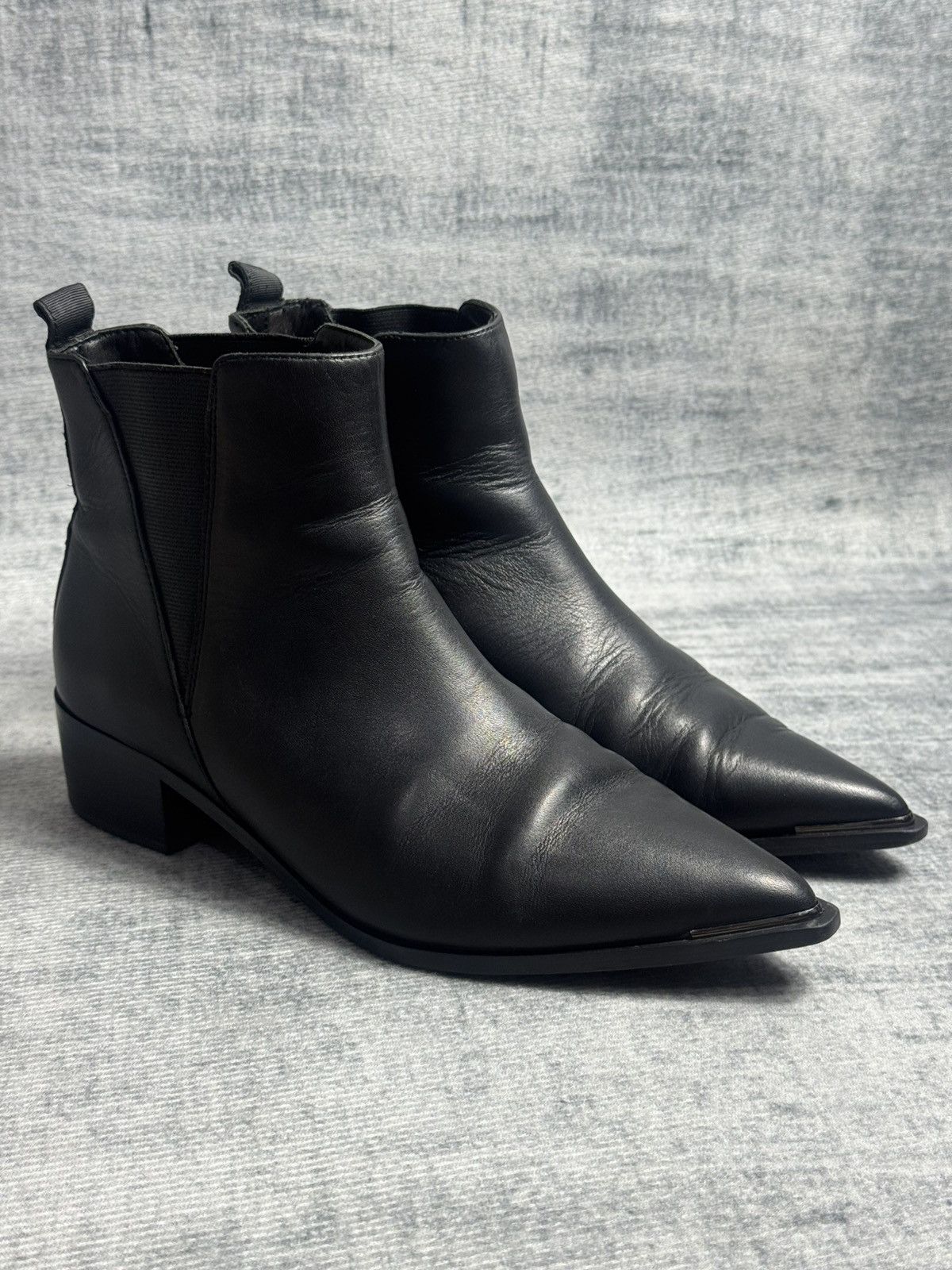 Acne Studios Acne Studios - Jensen Black Leather - Chelsea Ankle Boots Size US 6 / IT 36 - 3 Thumbnail