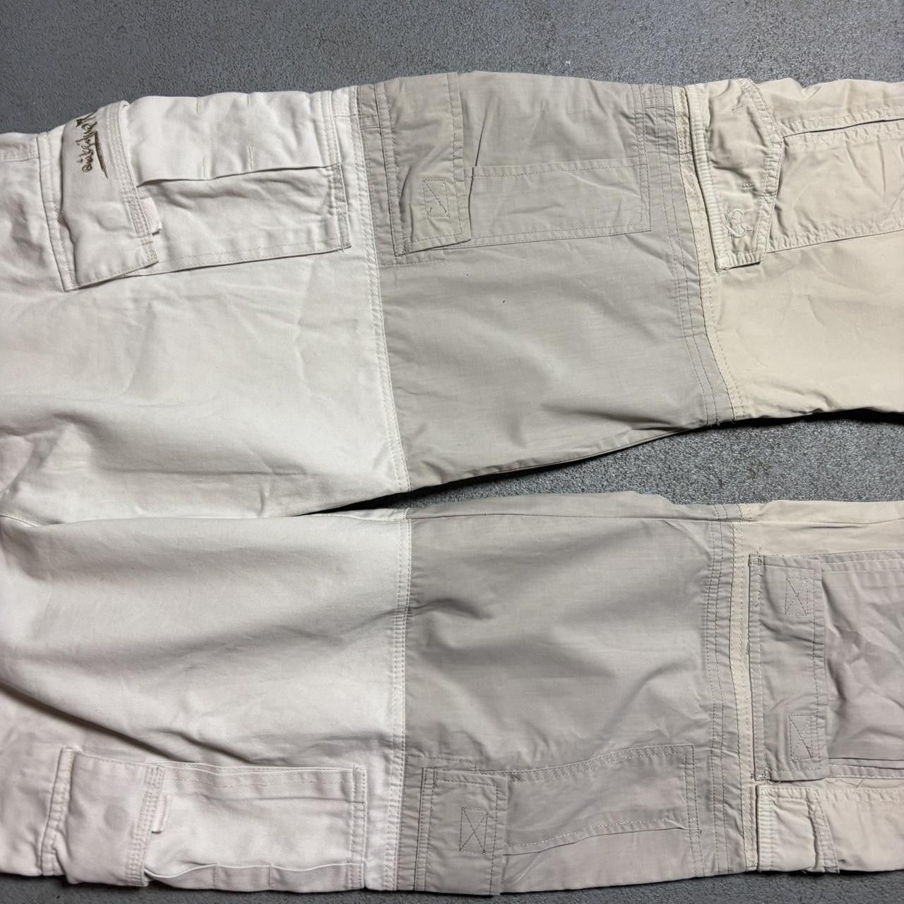 Japanese Brand × Vintage Upcycled Tan and cream cargo trousers with a relaxed fit Size US 34 / EU 50 - 4 Thumbnail