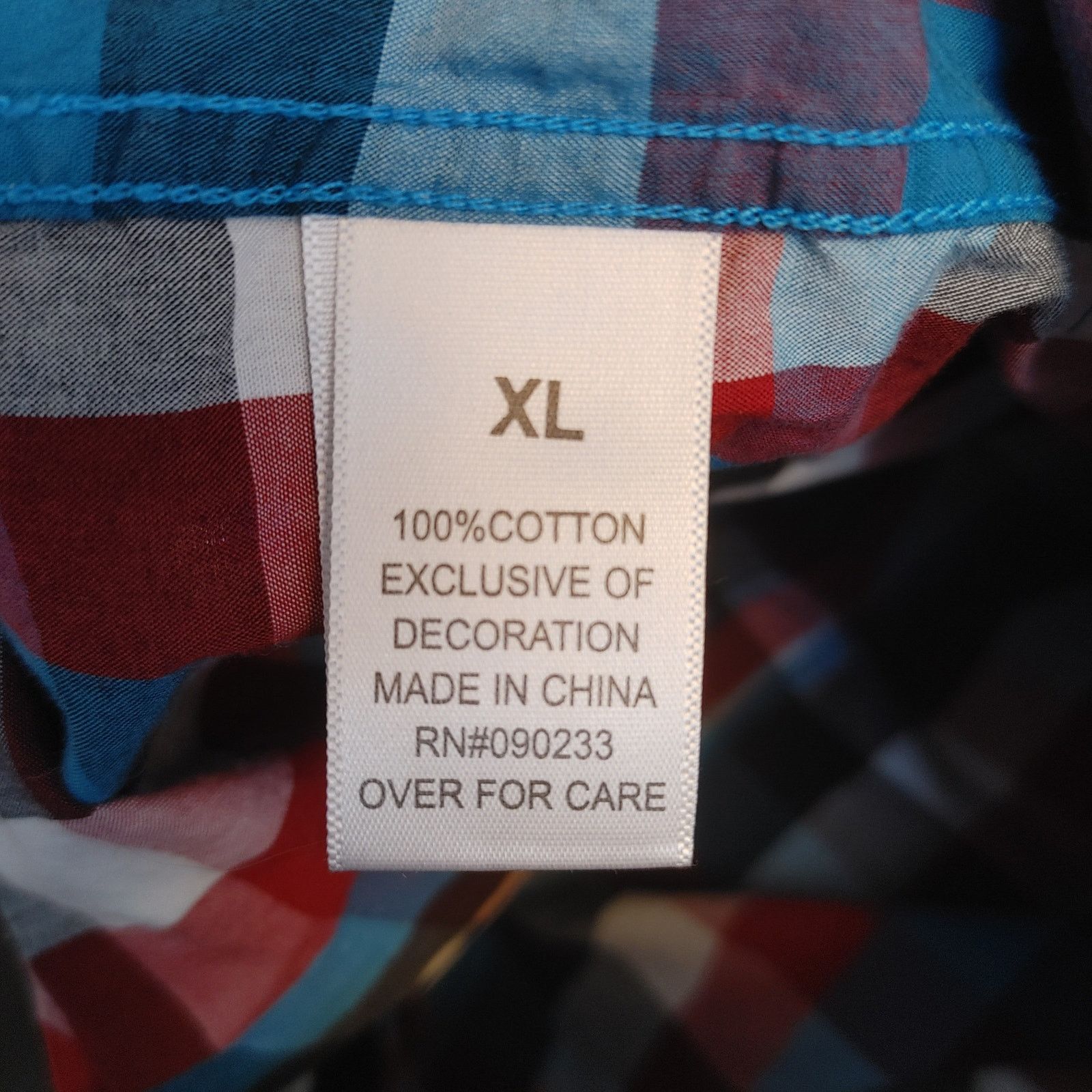 Other Warp and Weft Men's XL Red/Blue/White Plaid Bttn Dwn Shirt Size US XL / EU 56 / 4 - 4 Thumbnail