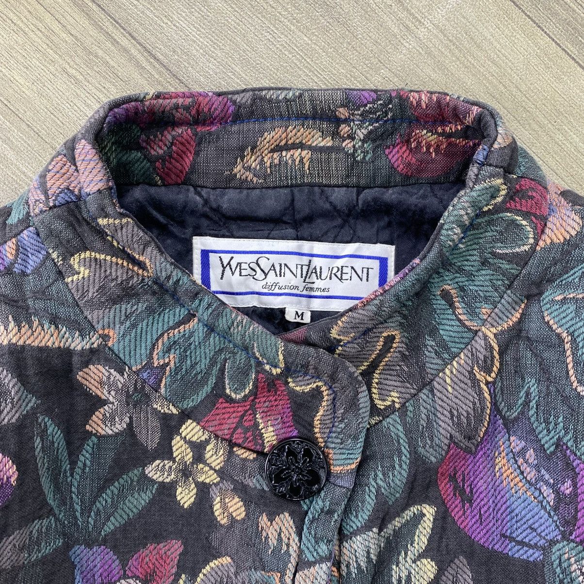 Yves Saint Laurent 1980s Vintage Yves Saint Lauren Florals YSL Boutique Blazers Size M / US 6-8 / IT 42-44 - 5 Thumbnail