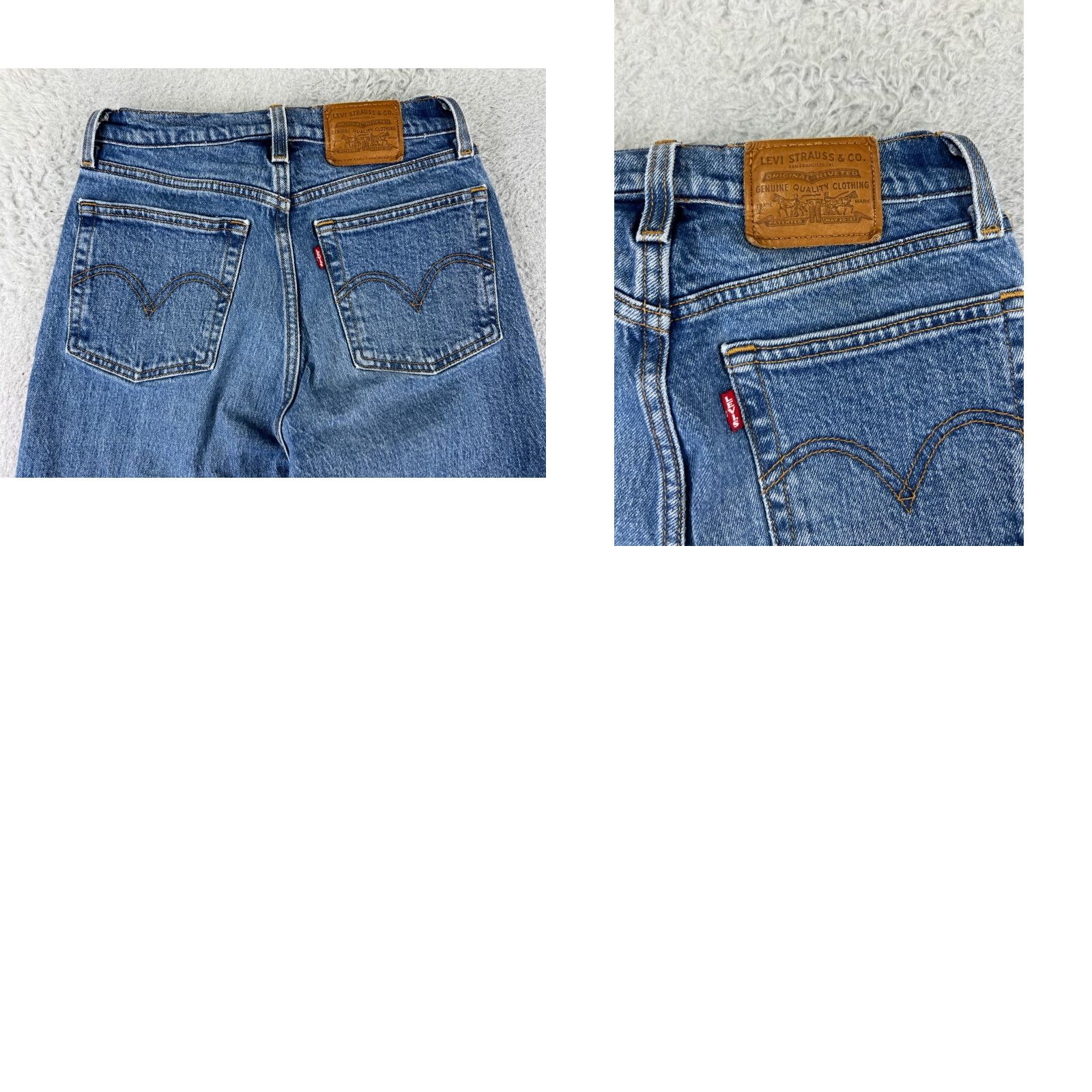 Levi's Levi's Jeans Adult 25 Blue Denim Button Fly Straight 5-Pocket Cotton Regular Medium Size US 26 / EU 42 - 10 Thumbnail