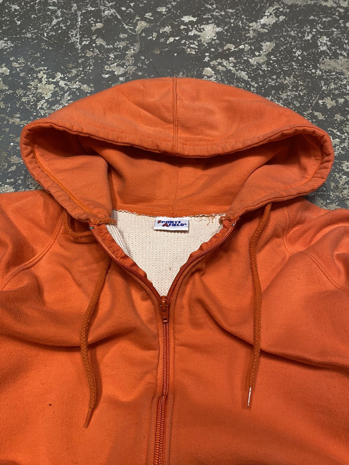 Japanese Brand × Vintage Vintage Sports Afield Orange Waffle Thermal Zip Hoodie Size US S / EU 44-46 / 1 - 10 Thumbnail