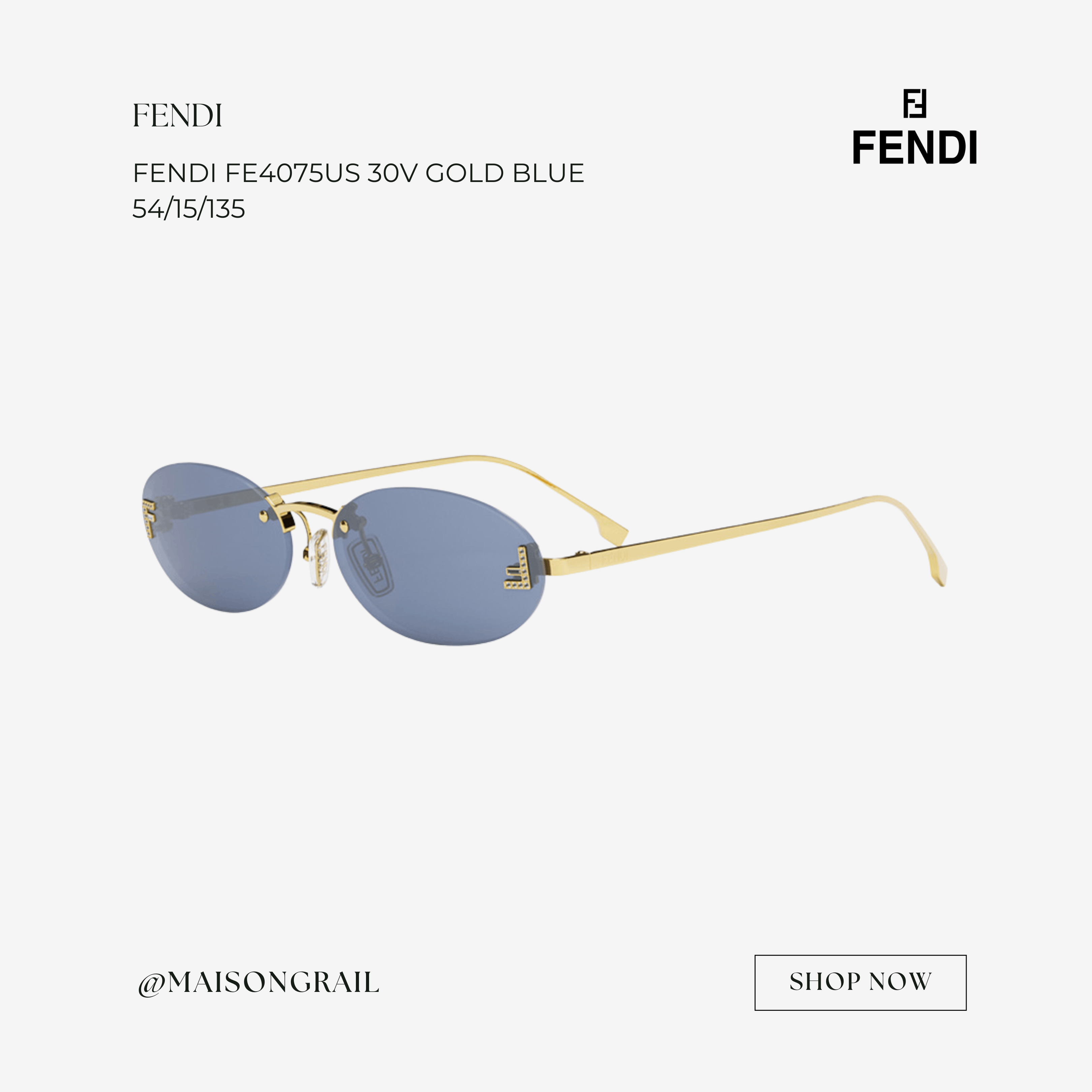 Fendi FENDI FE4075US 30V SUNGLASSES Size ONE SIZE - 1 Thumbnail