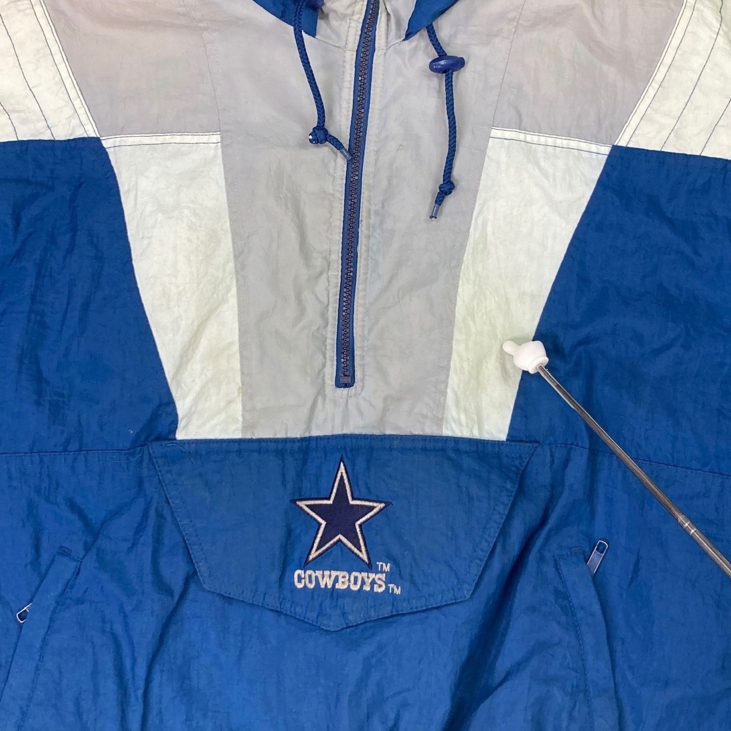 Starter Vintage Y2K Starter Cowboys Puffer Jacket Mens L Blue White Size US L / EU 52-54 / 3 - 8 Thumbnail