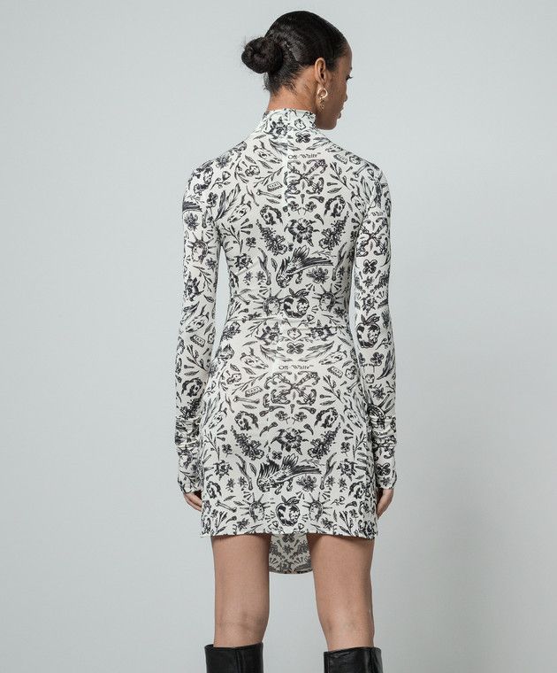 Off-White o1y1225 Mini Dress in White/Black Size M / US 6-8 / IT 42-44 - 4 Thumbnail