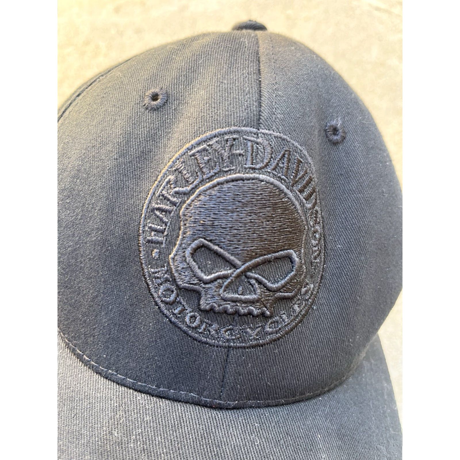 Harley Davidson Harley-Davidson Cap Hat Men's Black Reaper Motorcycle S/M Chopper Biker Outlaw Baseball Cap Unisex Adults Size ONE SIZE - 6 Thumbnail