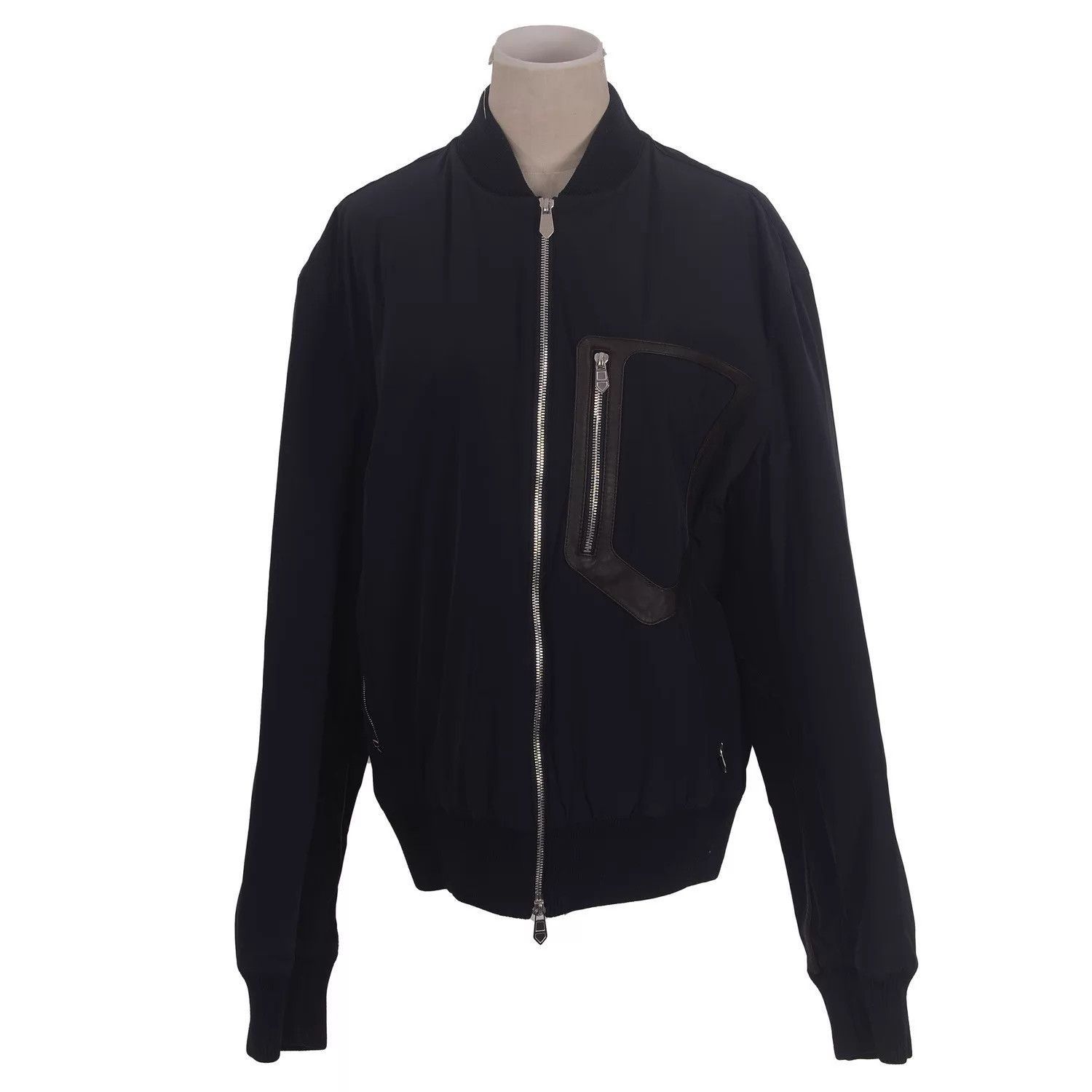 Hermes Black Zip-Front Bomber Jacket Size US M / EU 48-50 / 2 - 1 Thumbnail