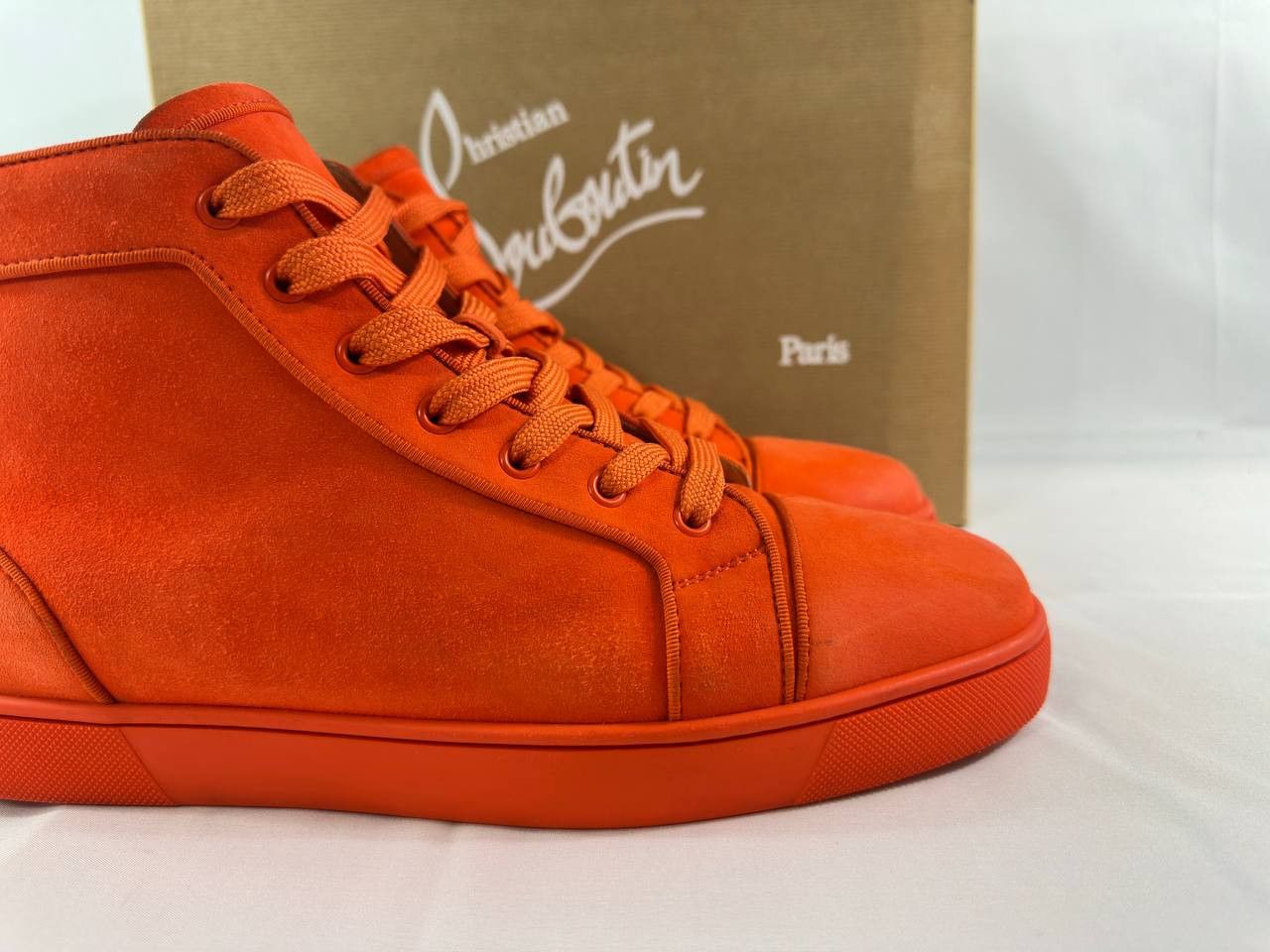 Christian Louboutin Christian Louboutin Louis Orlato Flat Sneakers Orange Suede Size US 11 / EU 44 - 4 Thumbnail