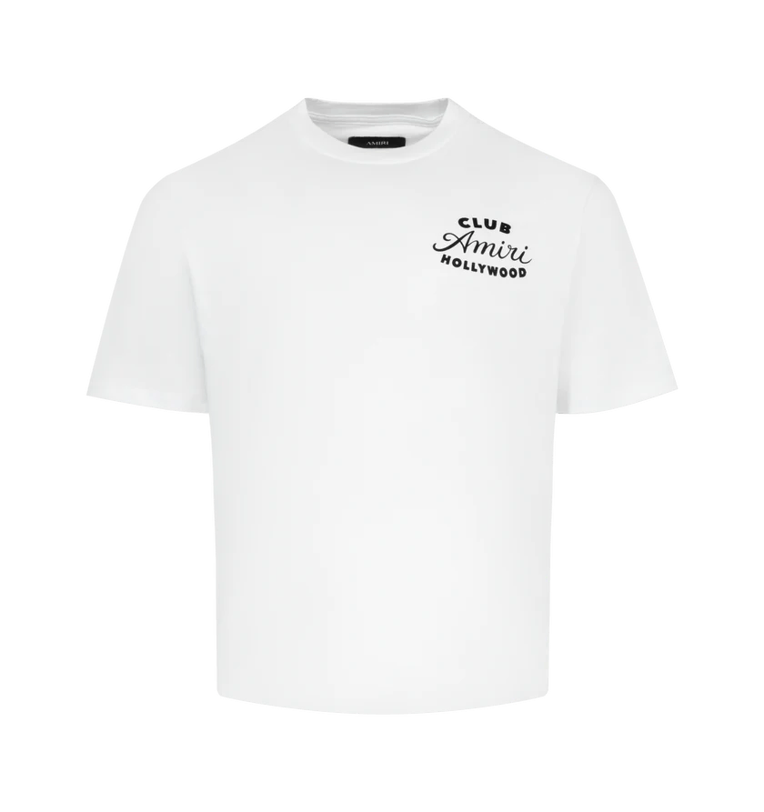 Amiri o1h1sh11225 Club Amiri Tee in White Size US M / EU 48-50 / 2 - 1 Thumbnail