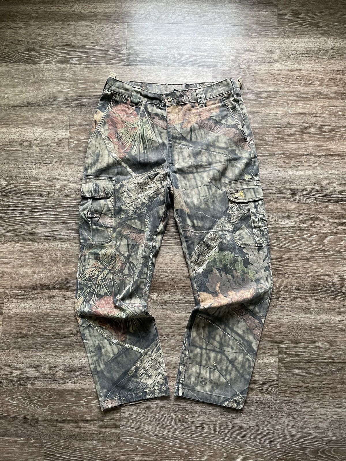 CRAZY VINTAGE TREE CAMO BAGGY CARGO PANTS CARHARTT STYLE