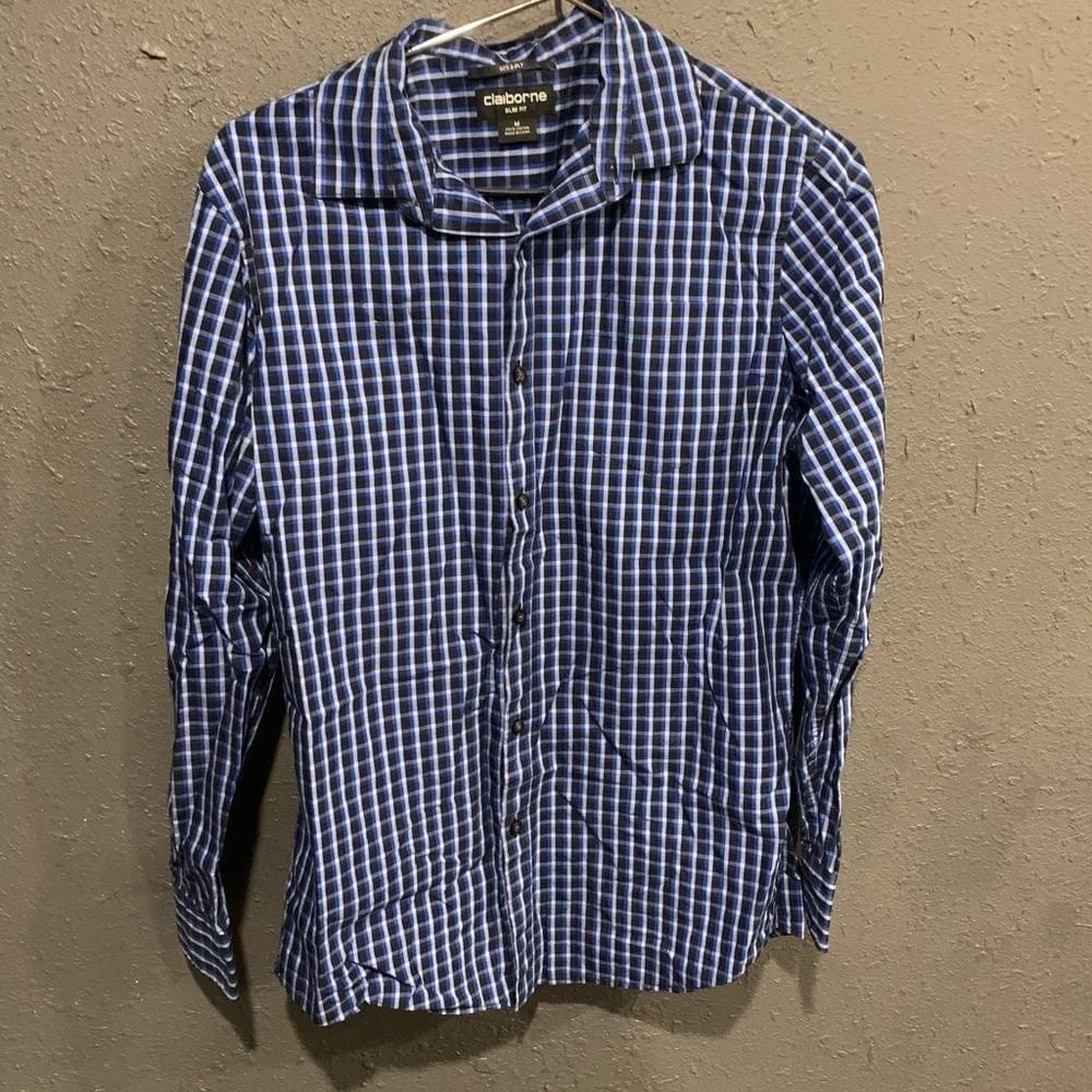 Liz Claiborne Claiborne Long Sleeve Pocketed Button Down Shirt Black Men M  | Grailed
