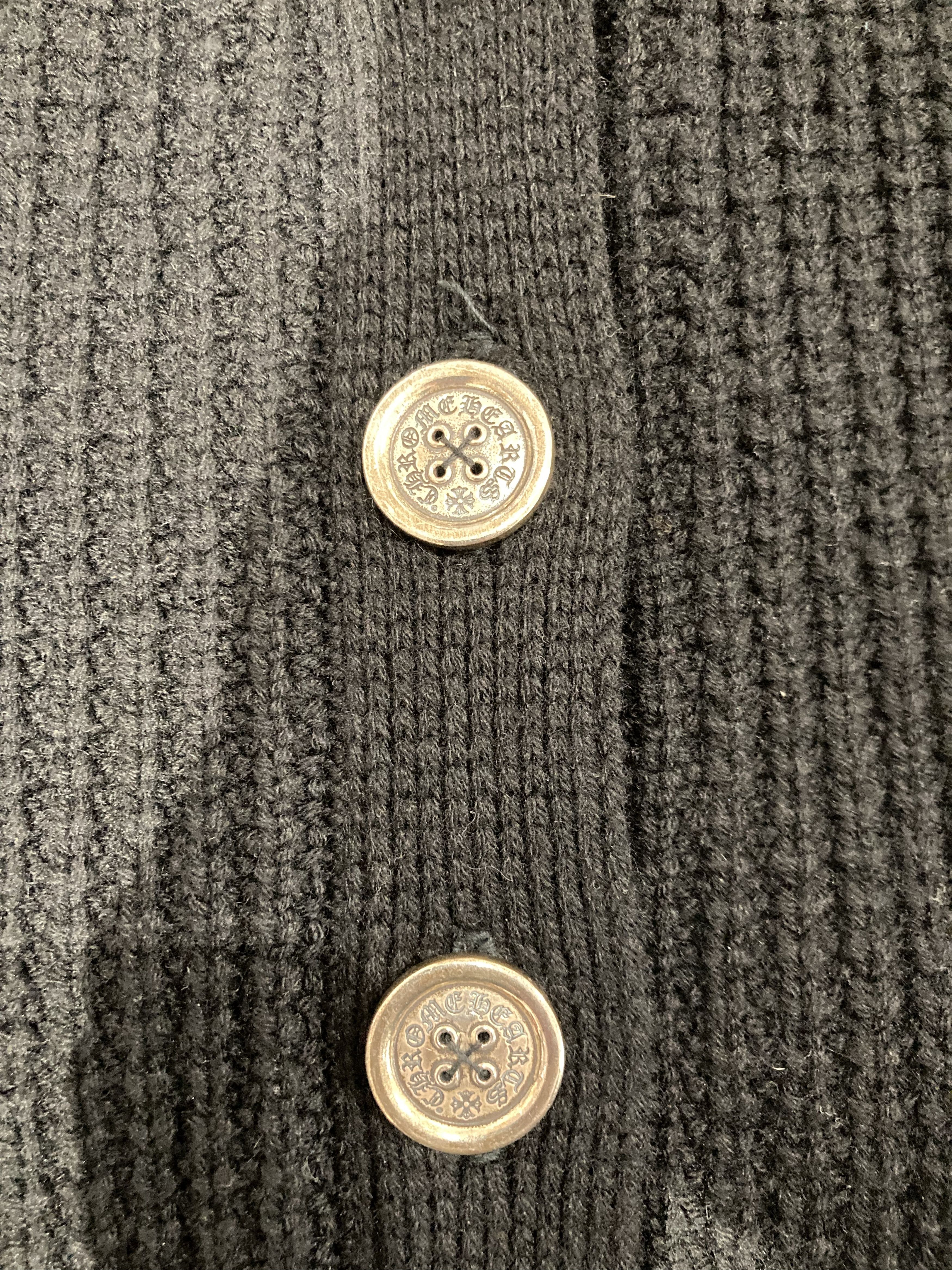 Chrome Hearts Chrome Hearts Cashmere Waffle Cross Patch Cardigan Sweater Size S / US 4 / IT 40 - 4 Thumbnail