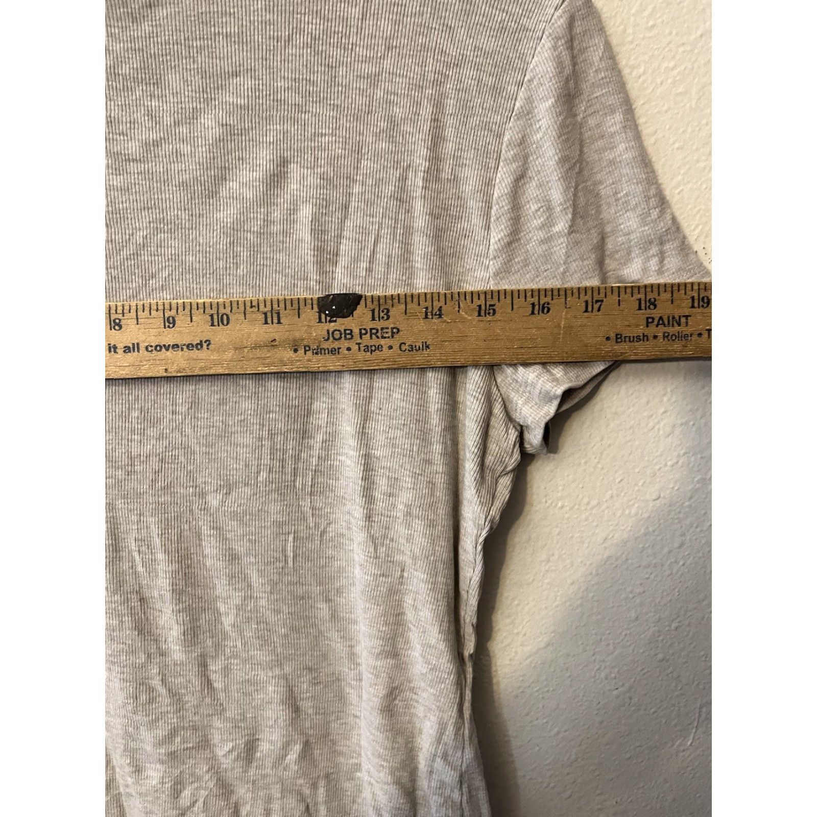 H&M H&M Top Women XL Gray Waffle Solid Cotton Blend Short Sleeve T-Shirt Women’s Size XL / US 12-14 / IT 48-50 - 4 Thumbnail
