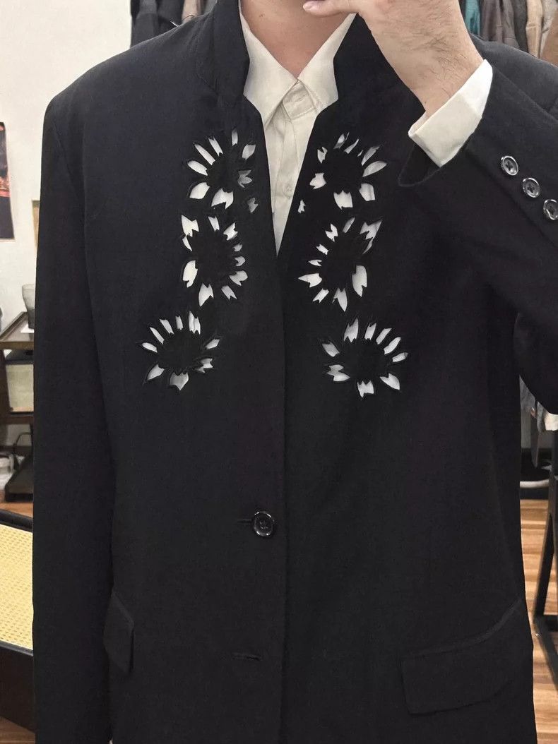 Yohji Yamamoto Yohji Yamamoto size s 96ss Flower and Junior Cutout Collar Size 36S - 6 Thumbnail