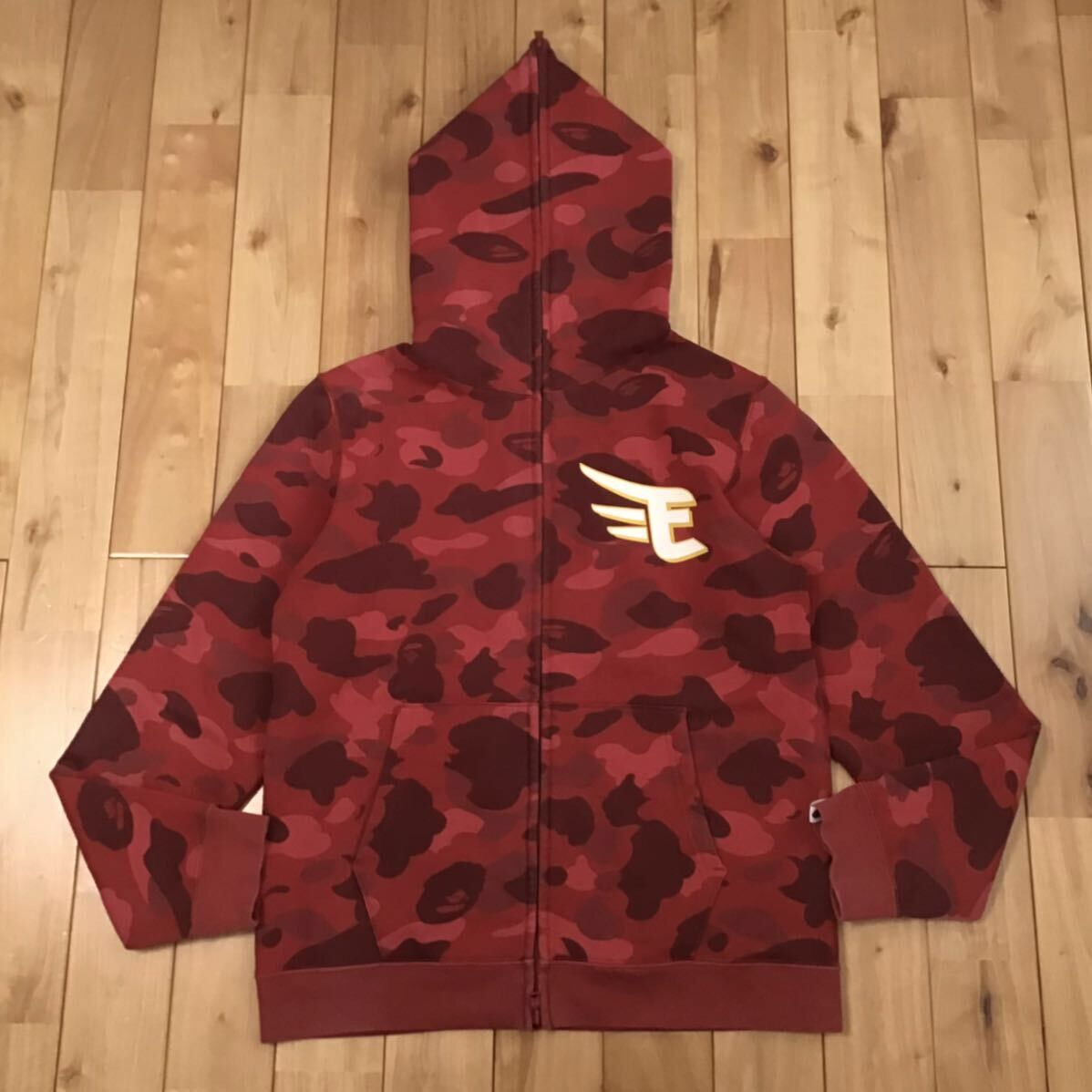 BAPE Rakuten Eagles Red Camo Full Zip Hoodie a bathing ape