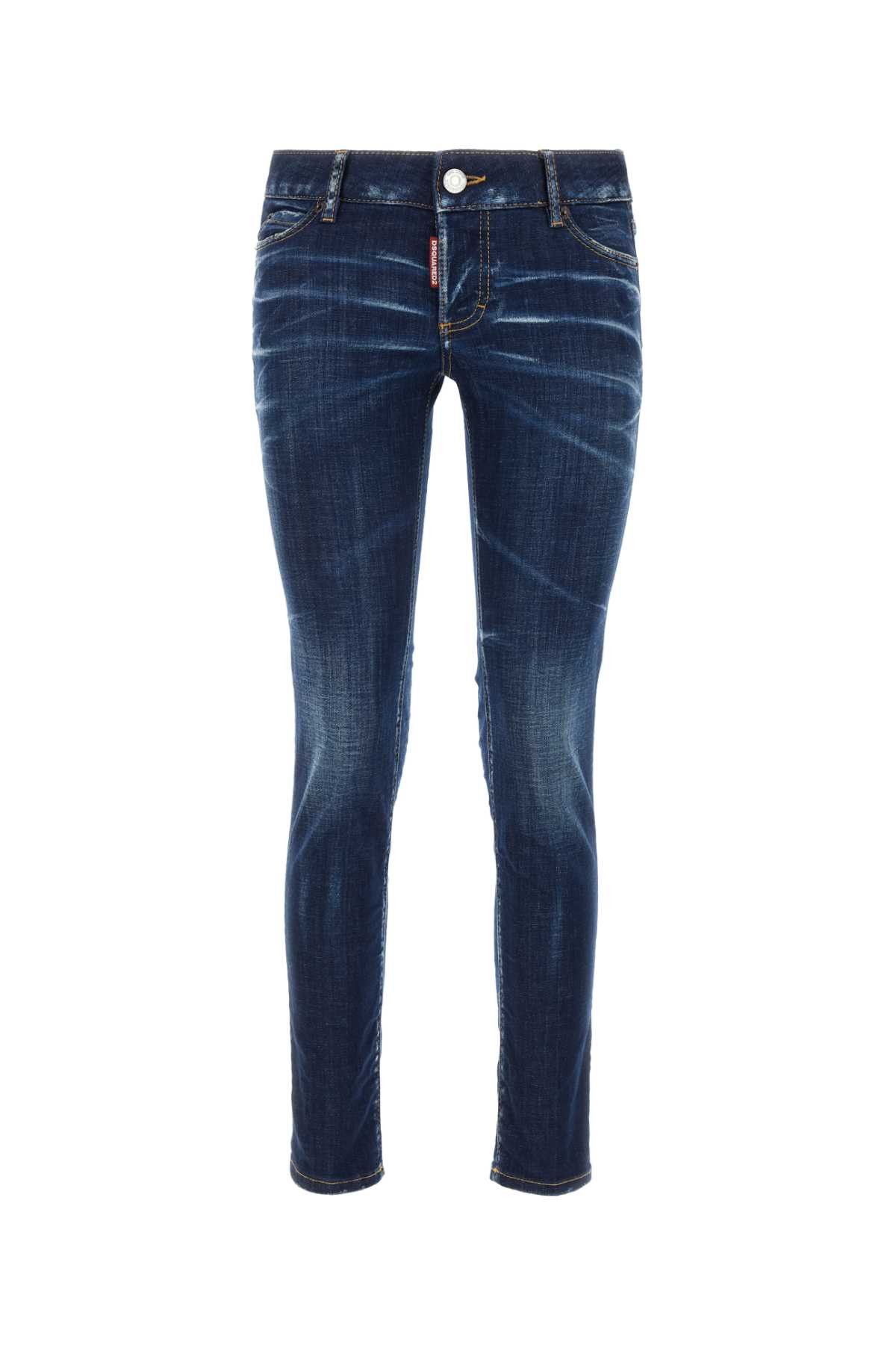 image of Dsquared2 Stretch Denim Jennifer Jeans in Blue, Women's (Size 24)