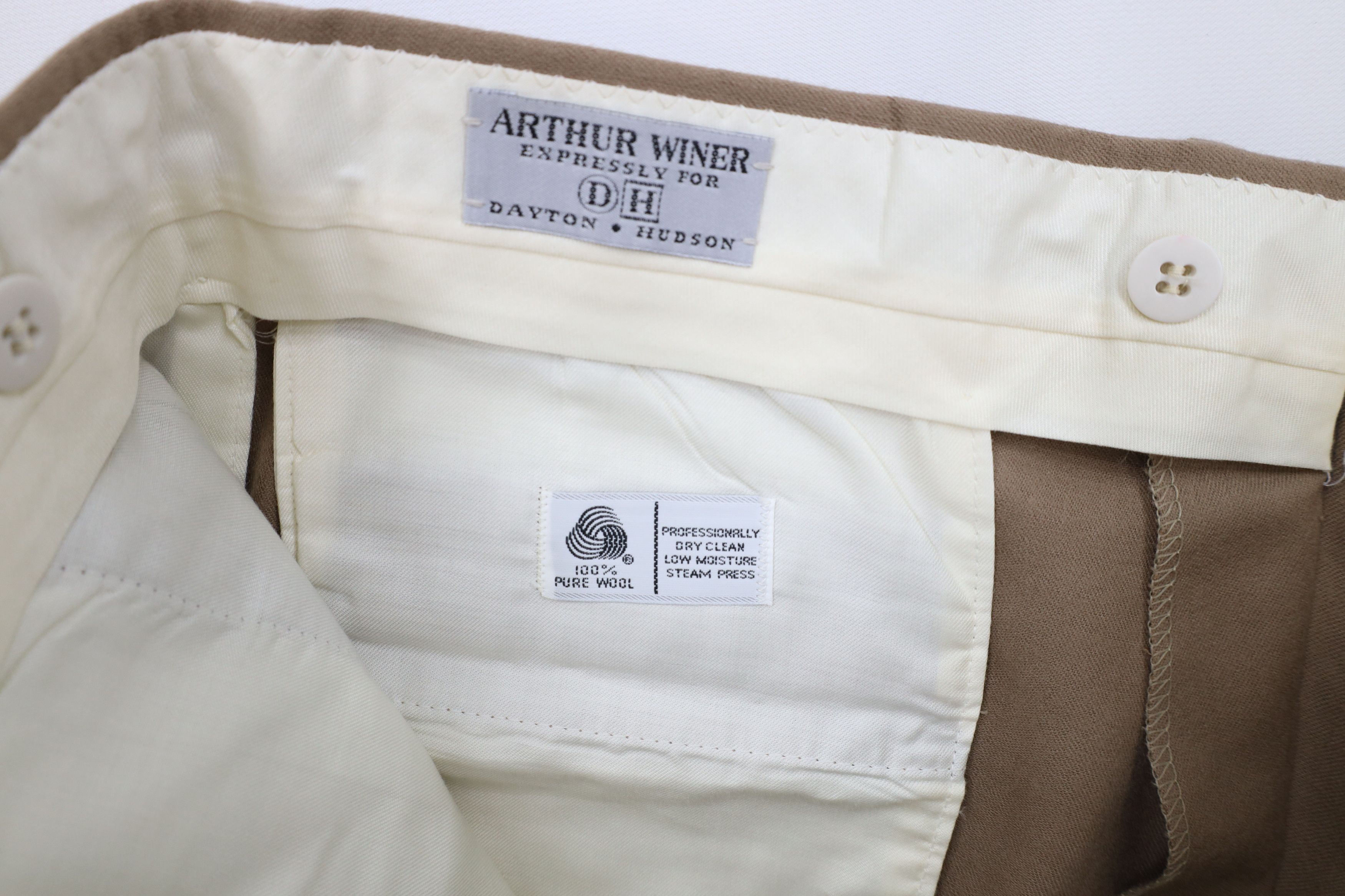 Vintage Vintage 70s Streetwear Heavy Wool Wide Leg Chino Pants USA Size US 36 / EU 52 - 2 Thumbnail