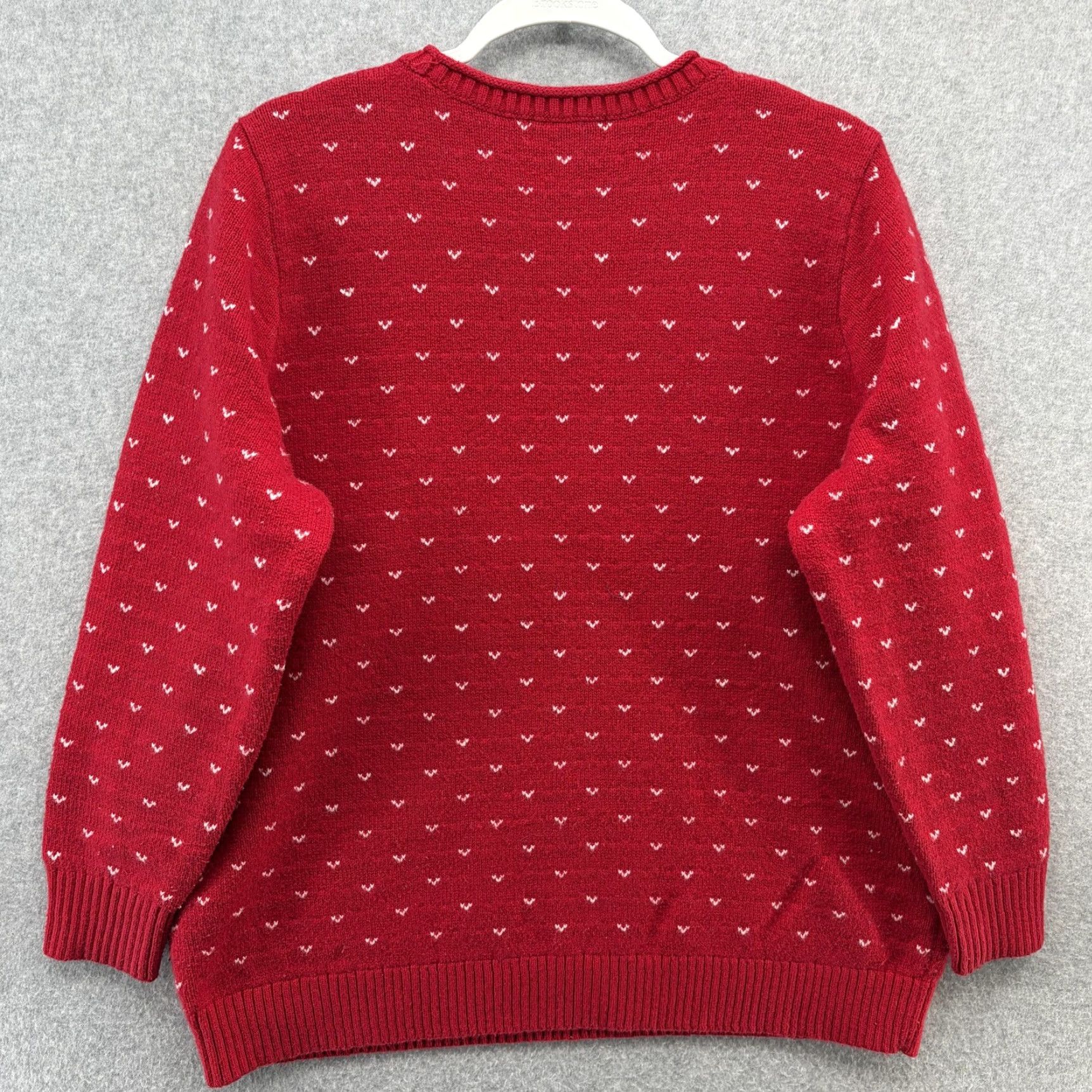 Lands' End Lands' End Sweater Womens 1X Red Fair Isle Ski Mountain Winter Pullover Size XL / US 12-14 / IT 48-50 - 5 Thumbnail