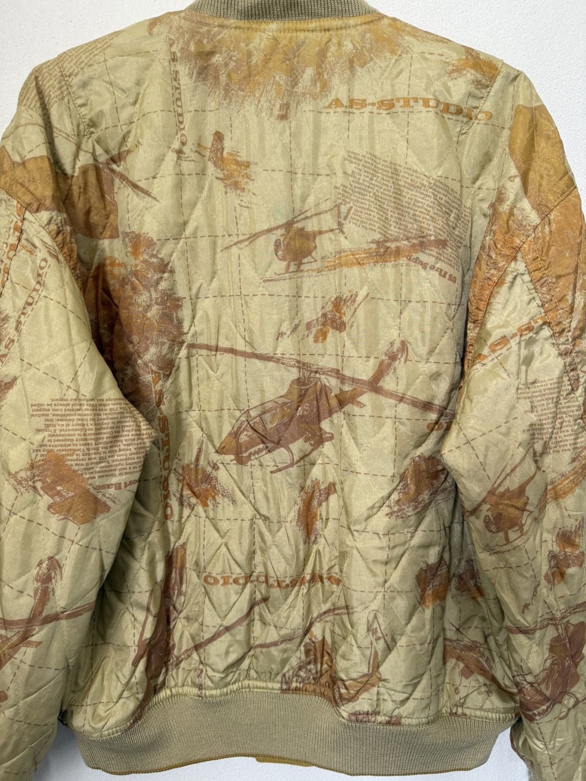 Japanese Brand AS-STUDIO 05 REVERSIBLE BOMBER JACKET MILITARY DESIGN RARE Size US M / EU 48-50 / 2 - 6 Thumbnail