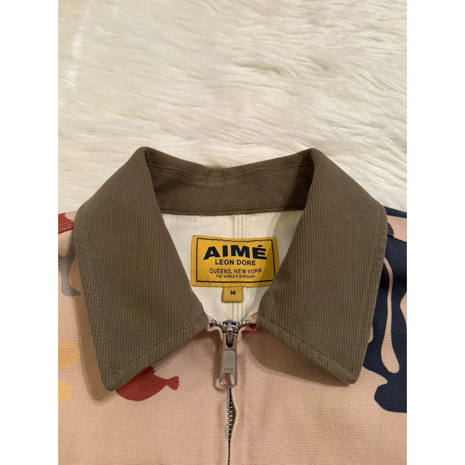 Aime Leon Dore Aime Leon Dore Cutout Workwear Jacket Full Zip Tan Medium Size US M / EU 48-50 / 2 - 4 Thumbnail