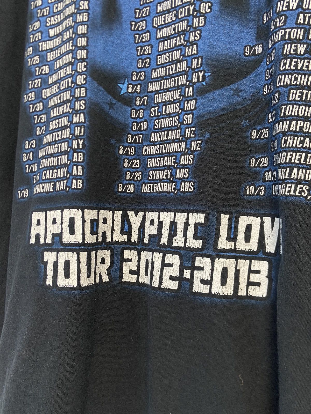 Band Tees Slash Apocalyptic Love Tour printed t-shirt tee Size US L / EU 52-54 / 3 - 8 Thumbnail